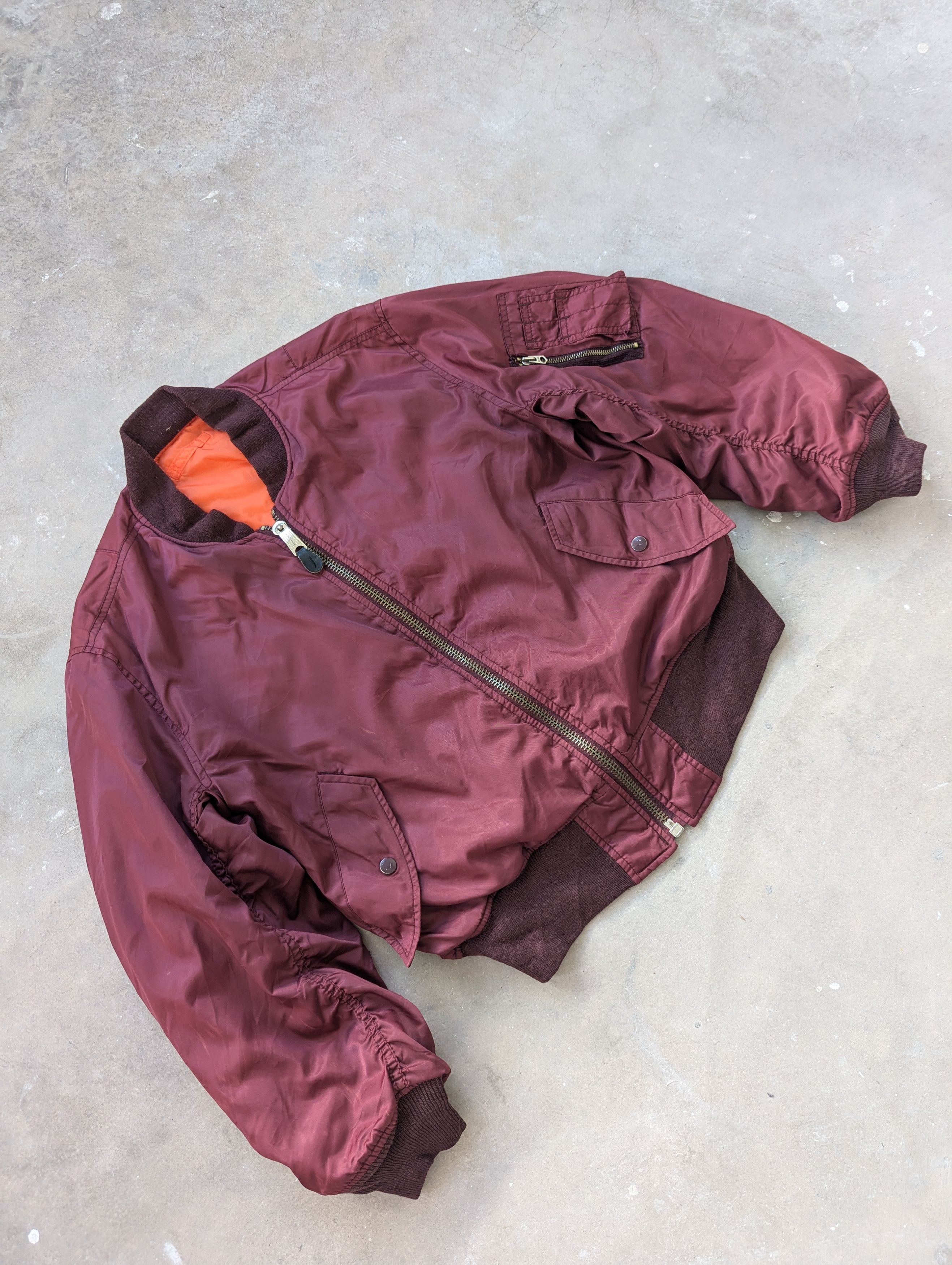 Alpha Industries Vintage Ma 1 Bomber Jacket Maroon Reversible Size US M / EU 48-50 / 2 - 3 Thumbnail