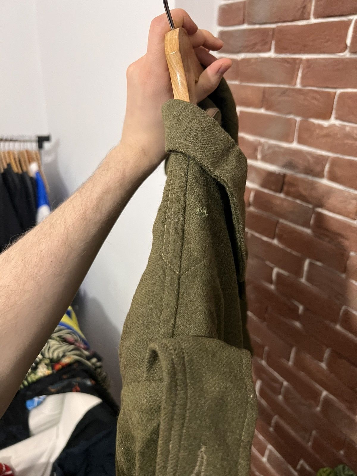 Vintage Vintage 50s Wool Olive Military Jacket Workwear Cropped Size US S / EU 44-46 / 1 - 9 Thumbnail