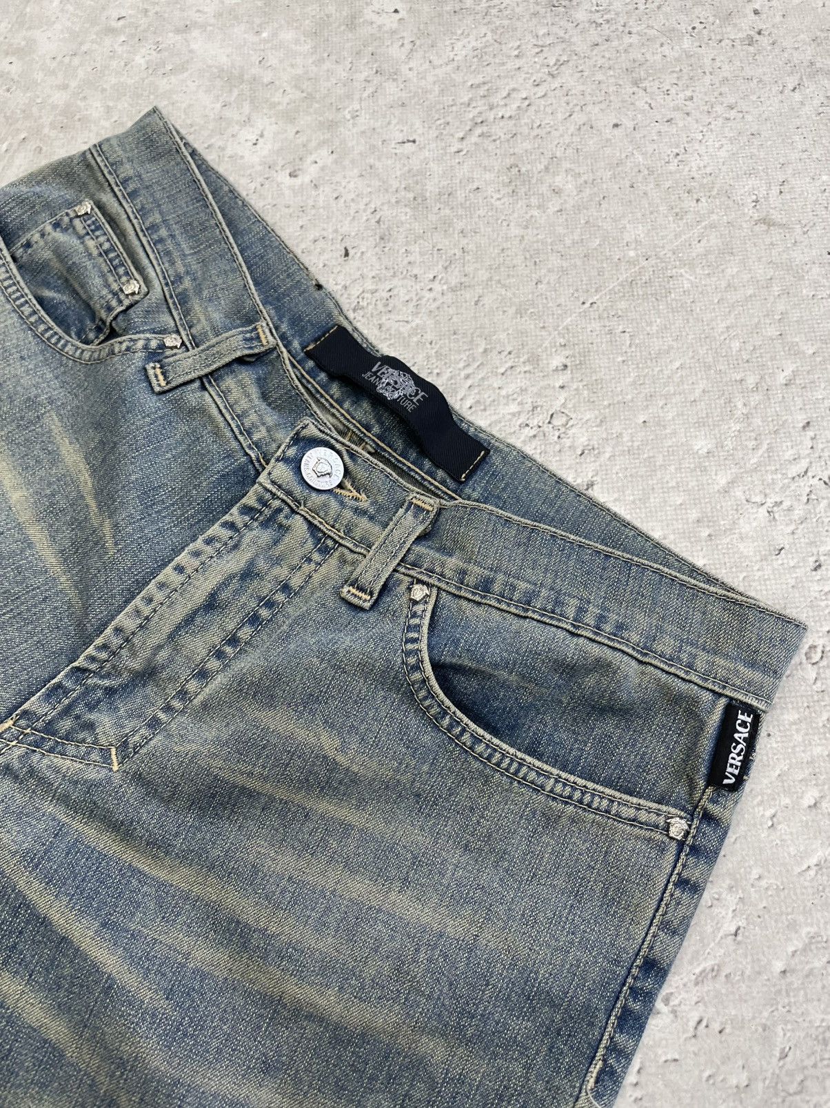 Versace Versace flared archive Blue Denim Jeans Straight Y2K Italy Size US 31 - 5 Thumbnail