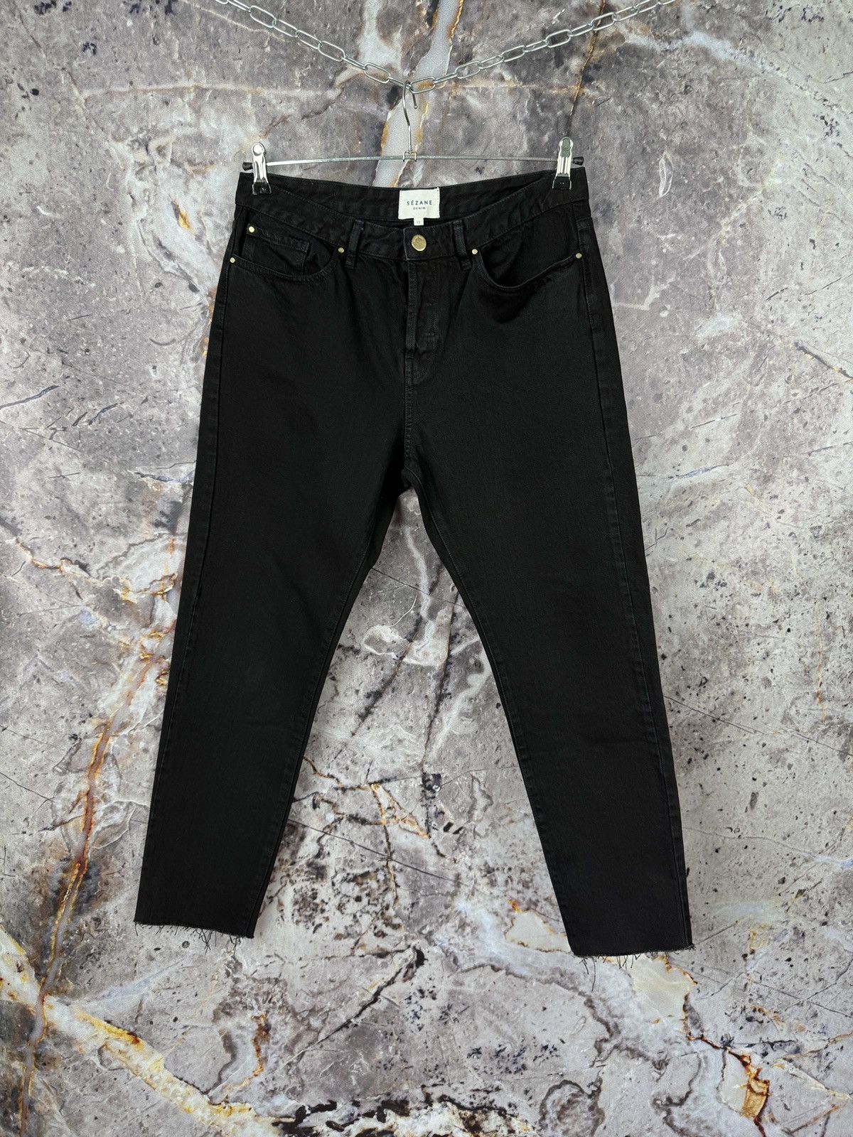 Reformation × Rouje × Sezane Women’s Sezane Denim Jeans Black Size 33 Size 33" - 1 Thumbnail