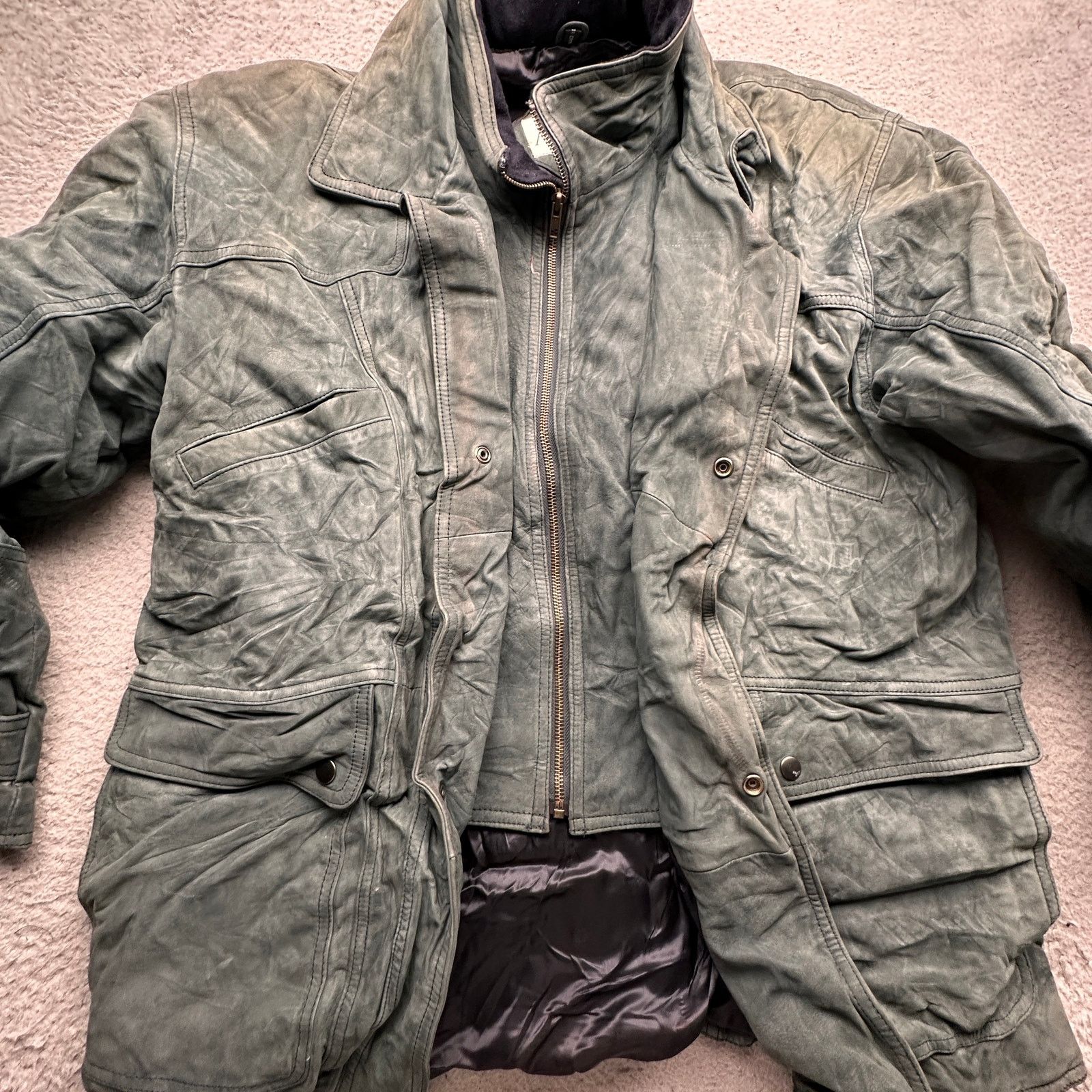 Other Vintage Aggio Thermolite Quilt Suede Leather Jacket Mens M Size US M / EU 48-50 / 2 - 14 Thumbnail