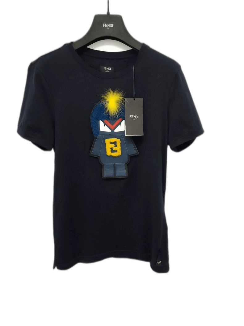 Fendi Fendi Fox Fur Short Sleeve Tee Size US S / EU 44-46 / 1 - 1 Thumbnail