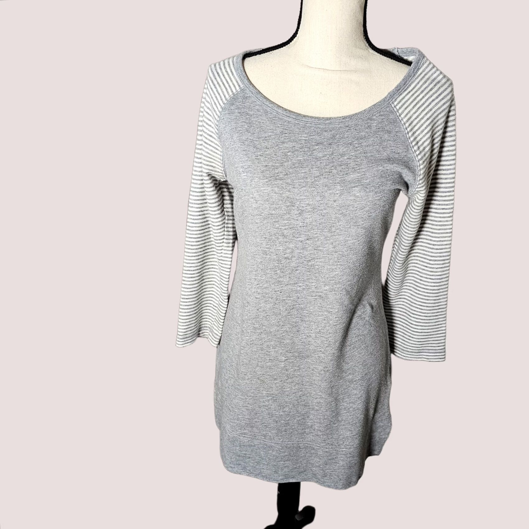 Nautica Nautica Nightie Gown Striped 3/4 Sleeve Gray S Ladies Sleepwear070 Size ONE SIZE - 1 Thumbnail