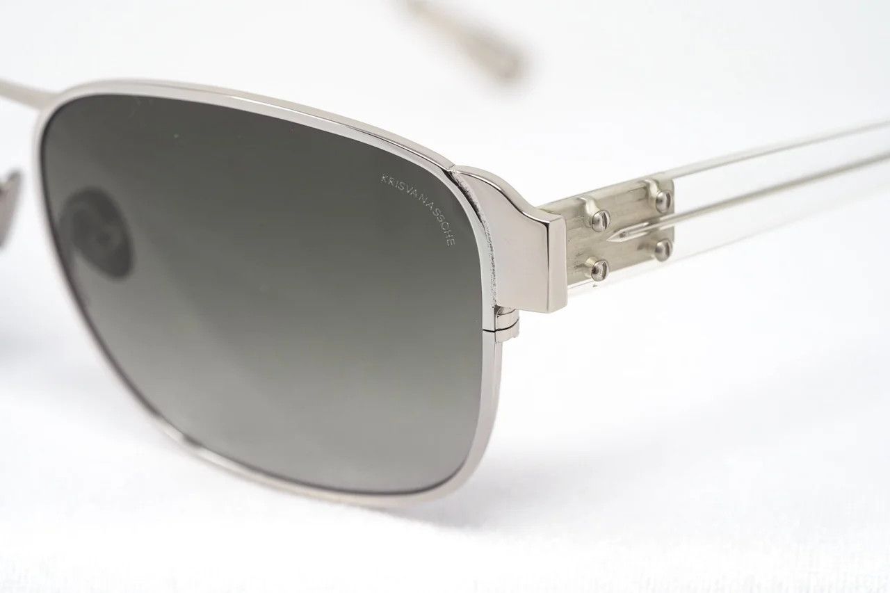 Dior Kris Van Assche Sunglasses D-Frame Silver and Grey Size ONE SIZE - 6 Thumbnail