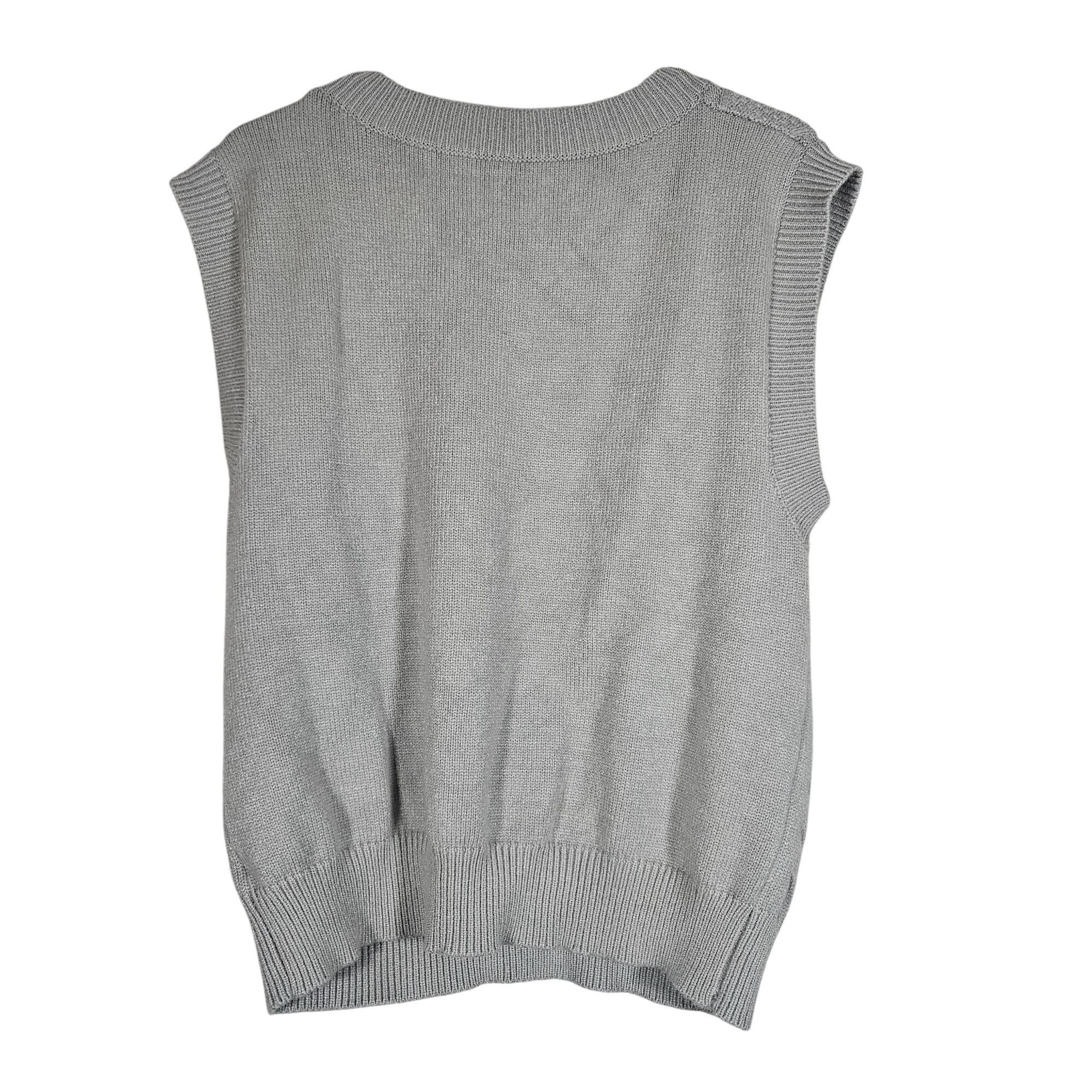 Other Gray Cable Knit Vest Women M Y2K Light Academia Preppy Layer Size L / US 10 / IT 46 - 3 Thumbnail