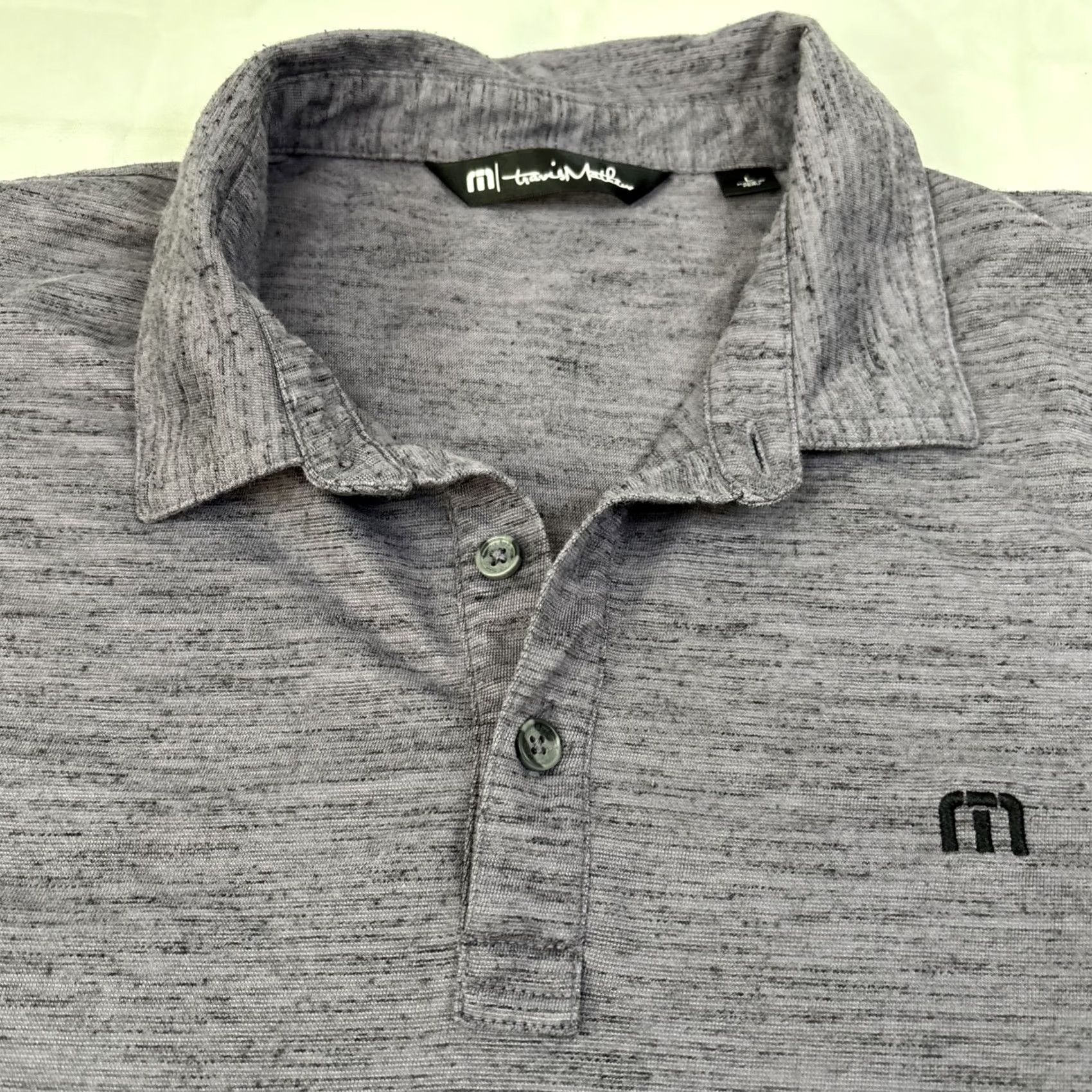 TravisMathew Travis Mathew Golf Polo Shirt Mens Large Gray Short Sleeve Proformance Size US L / EU 52-54 / 3 - 4 Thumbnail