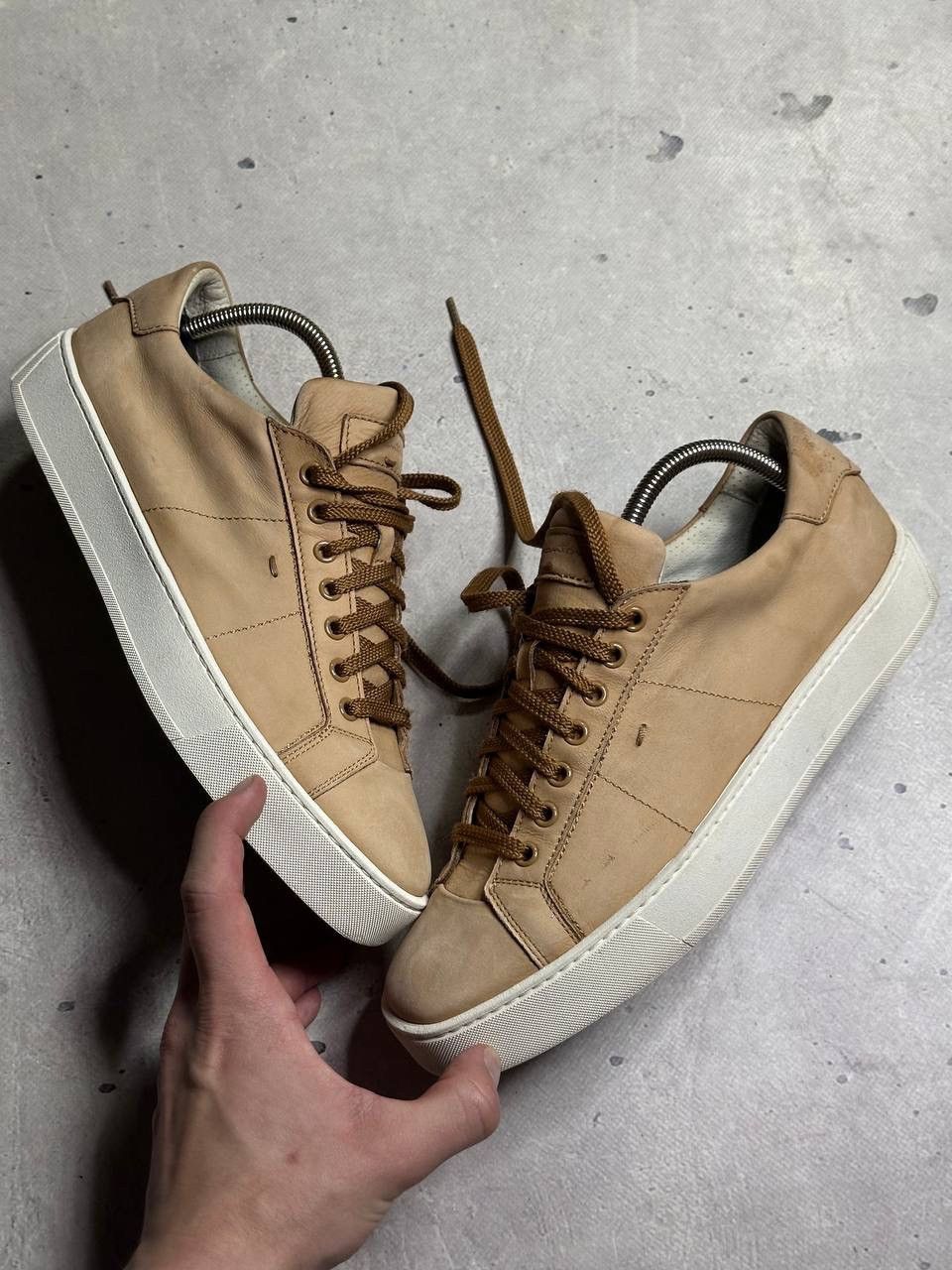 Santoni Santoni Beige Leather Low Top Sneakers Men’s Size 8.5 Italy Size US 8.5 / EU 41-42 - 6 Thumbnail