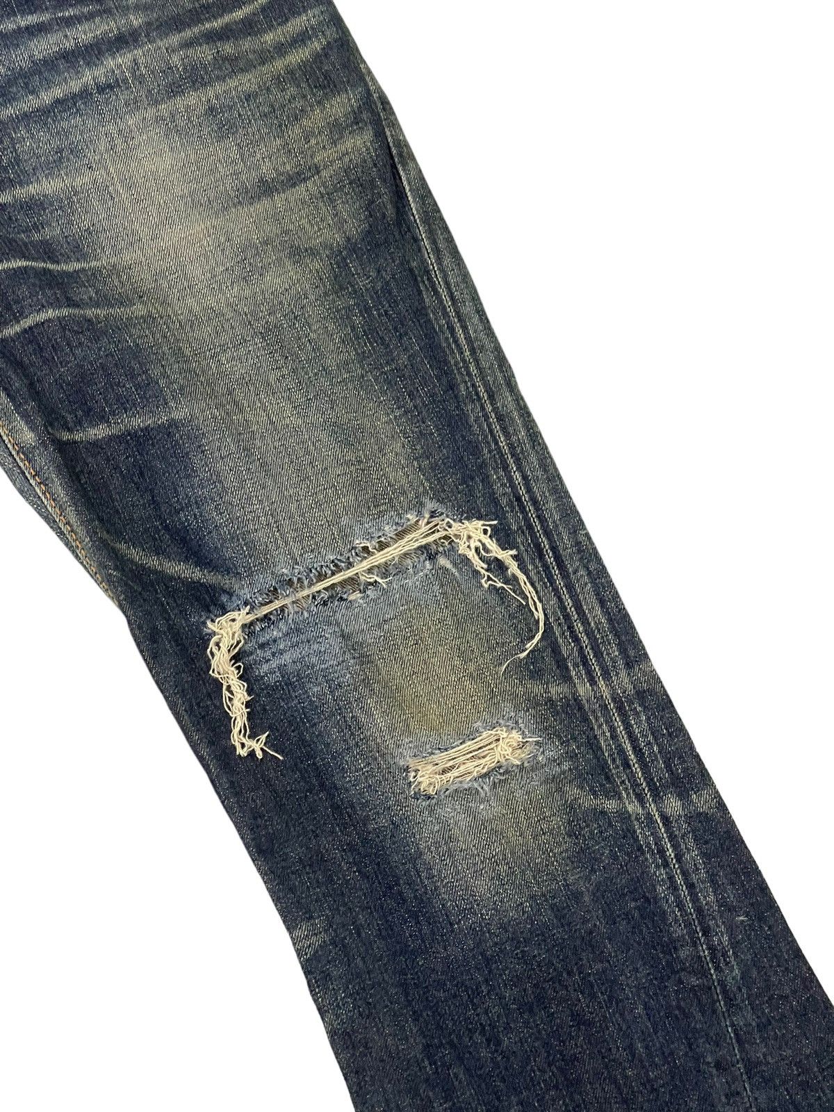 Edwin Flare Jeans Edwin Japan Faded Distress Stretch Boot Cut 8🟦3 Size US 31 - 7 Thumbnail