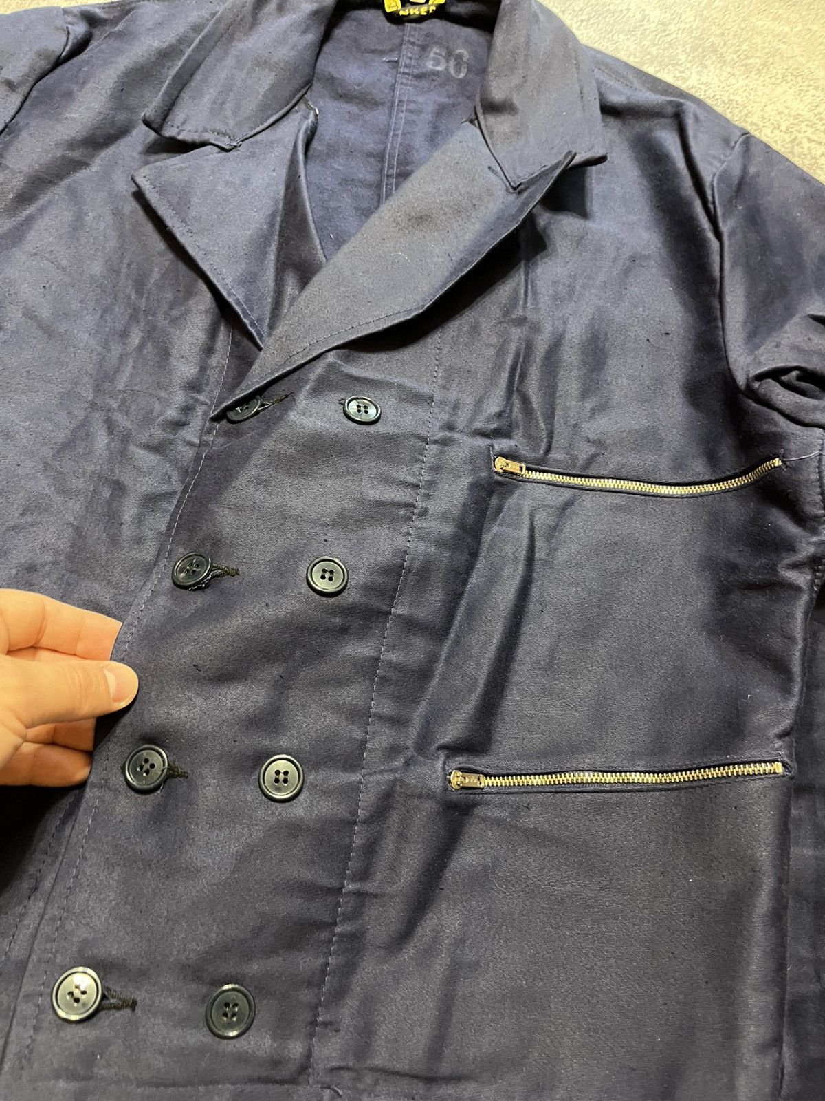 Vintage Vintage Anker Navy Military Submarine Deck Jacket EU 56 Size US XL / EU 56 / 4 - 2 Thumbnail