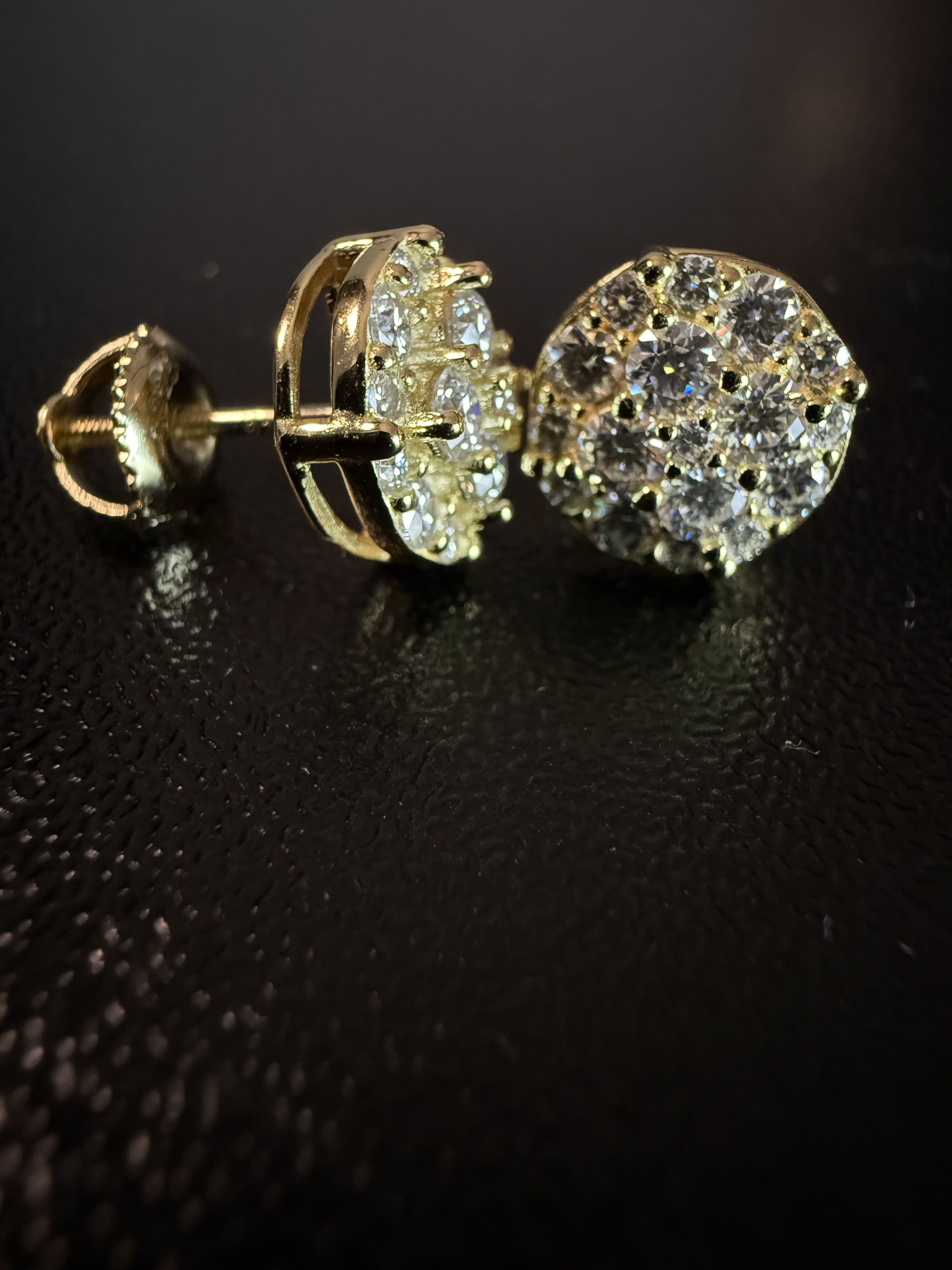 Other Gold Plated Half Snowball's Moissanite gold plated Earrings Size ONE SIZE - 9 Thumbnail