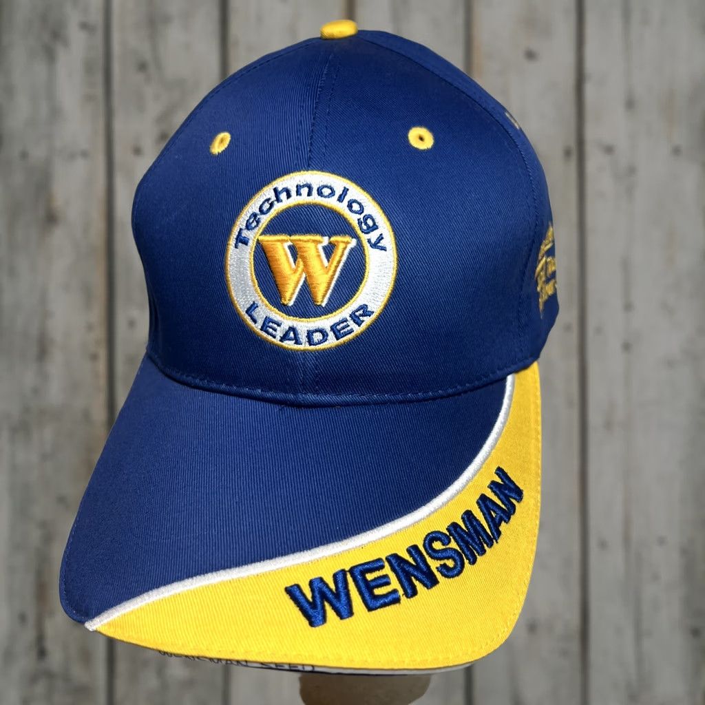 Vintage VINTAGE Wensman Seed Technology Hat Blue Gold Cap Strapback Minnesota Farm Mens One Size Size ONE SIZE - 1 Thumbnail