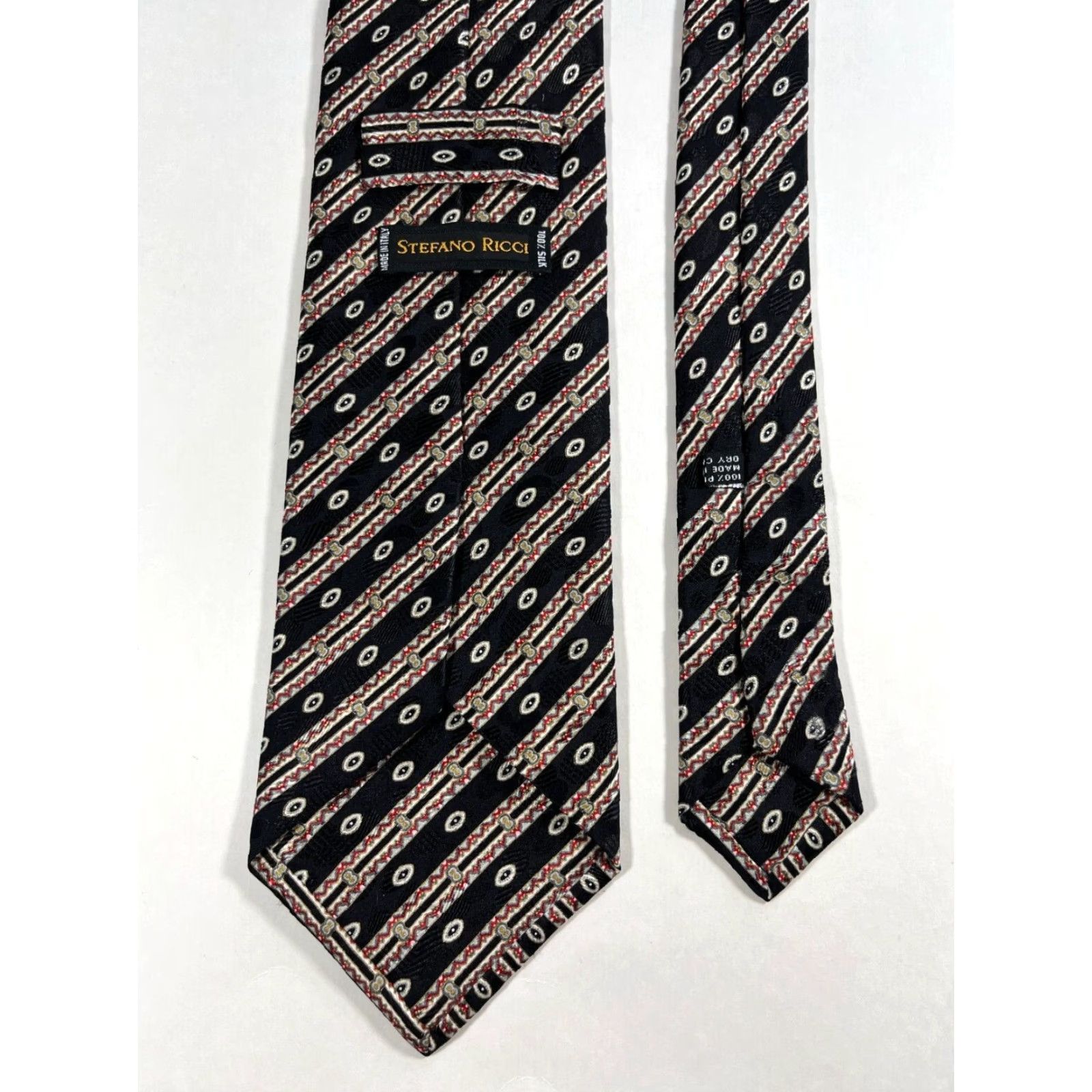 Stefano Ricci VINTAGE Stefano Ricci Silk Tie Striped Geometric Made in Italy Size ONE SIZE - 6 Thumbnail