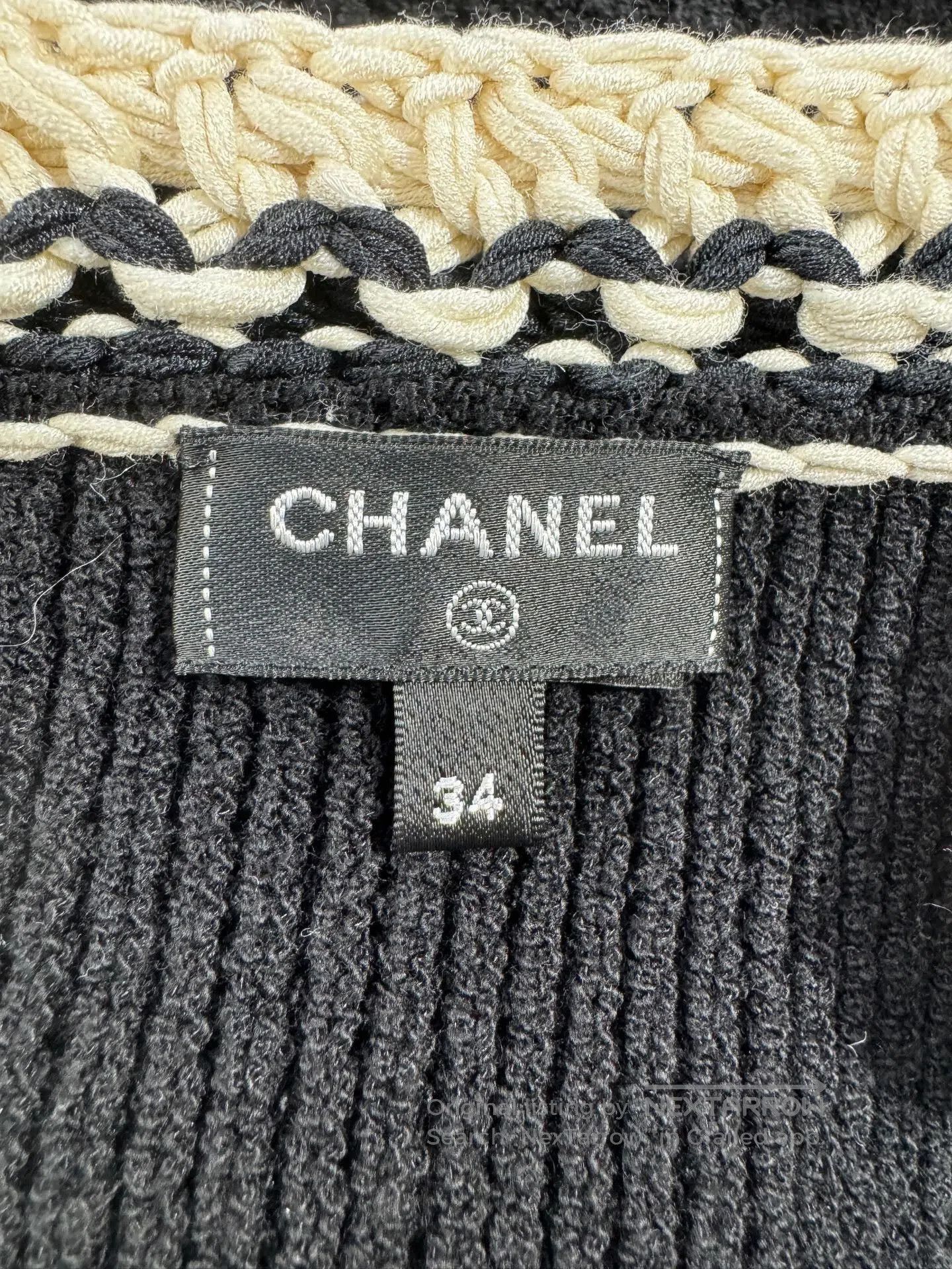 Chanel Chanel Black and White Knit Dress. Size XS / US 0-2 / IT 36-38 - 5 Thumbnail
