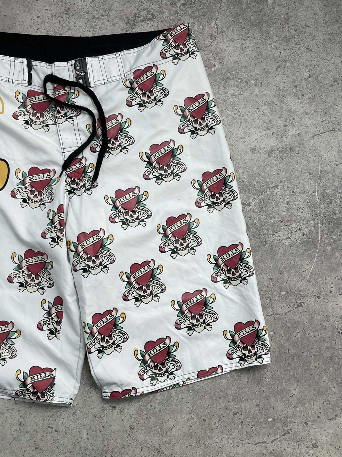 Christian Audigier × Ed Hardy × Vintage VINTAGE PRINTER ED HARDY SWIM SHORTS Size US 36 / EU 52 - 3 Thumbnail