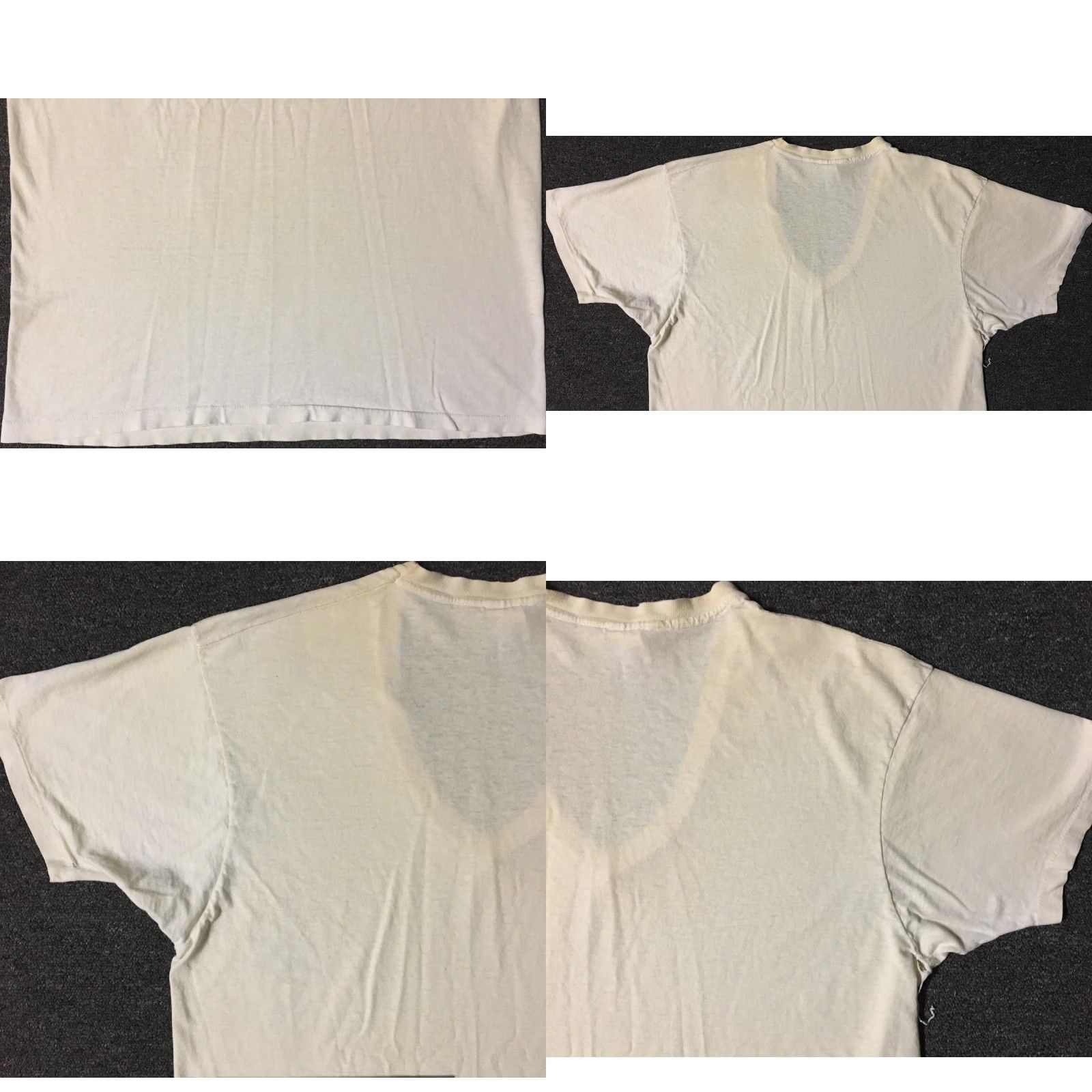 Hanes VINTAGE Hanes 90s Faded Distressed V Neck T-Shirt L White Mens Short Sleeve Grunge Punk Skate Biker Rock 80s 90s USA Retro Size US L / EU 52-54 / 3 - 9 Thumbnail