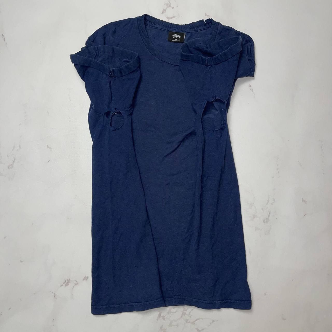 Stussy Vintage Stussy T-Shirt HandMade Navy blue Size M Size US M / EU 48-50 / 2 - 5 Thumbnail