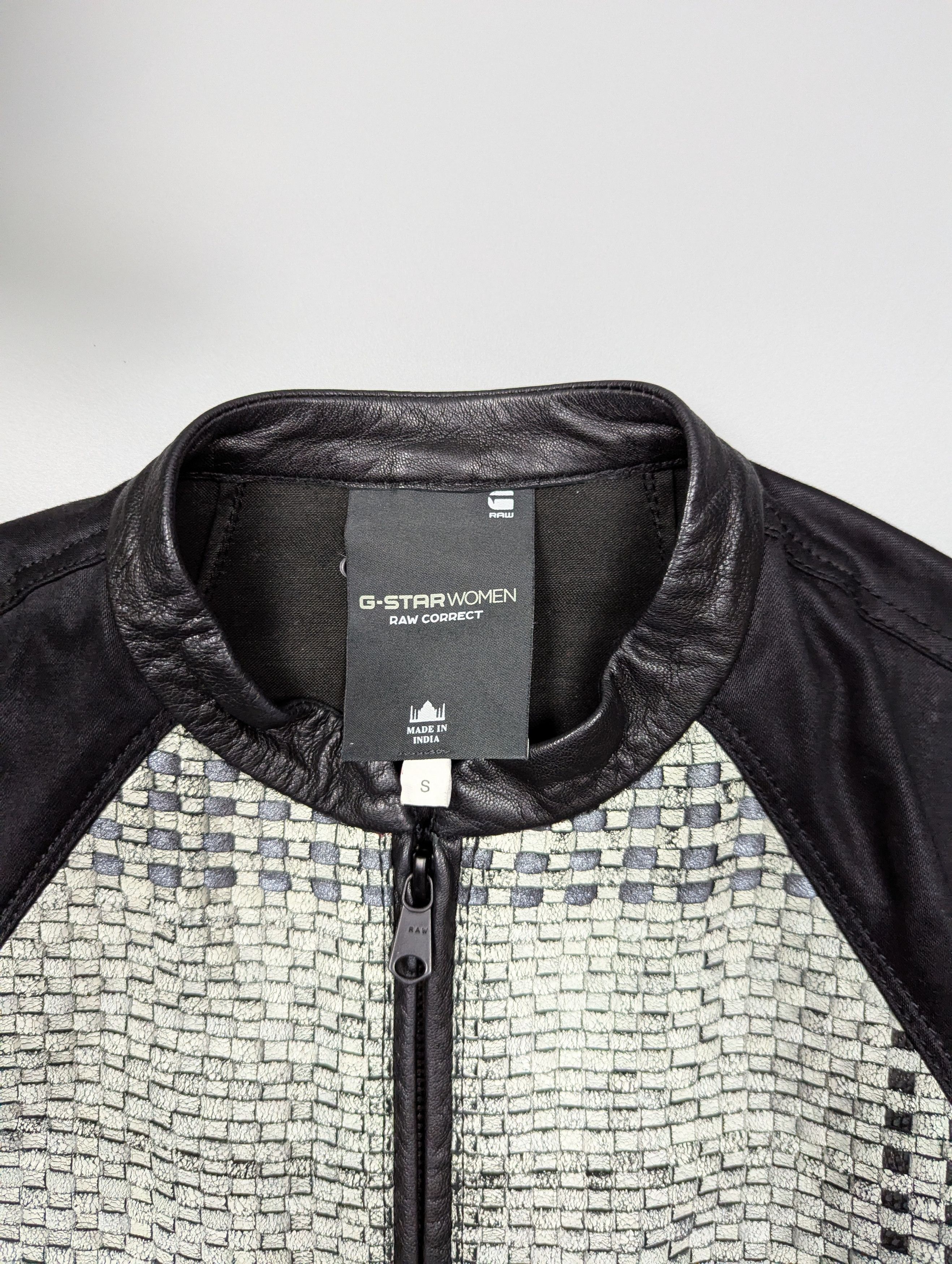 G-Star G-STAR RAW MARRINGTON Leather Biker Motorcycle Bomber Jacket Size S / US 4 / IT 40 - 7 Thumbnail