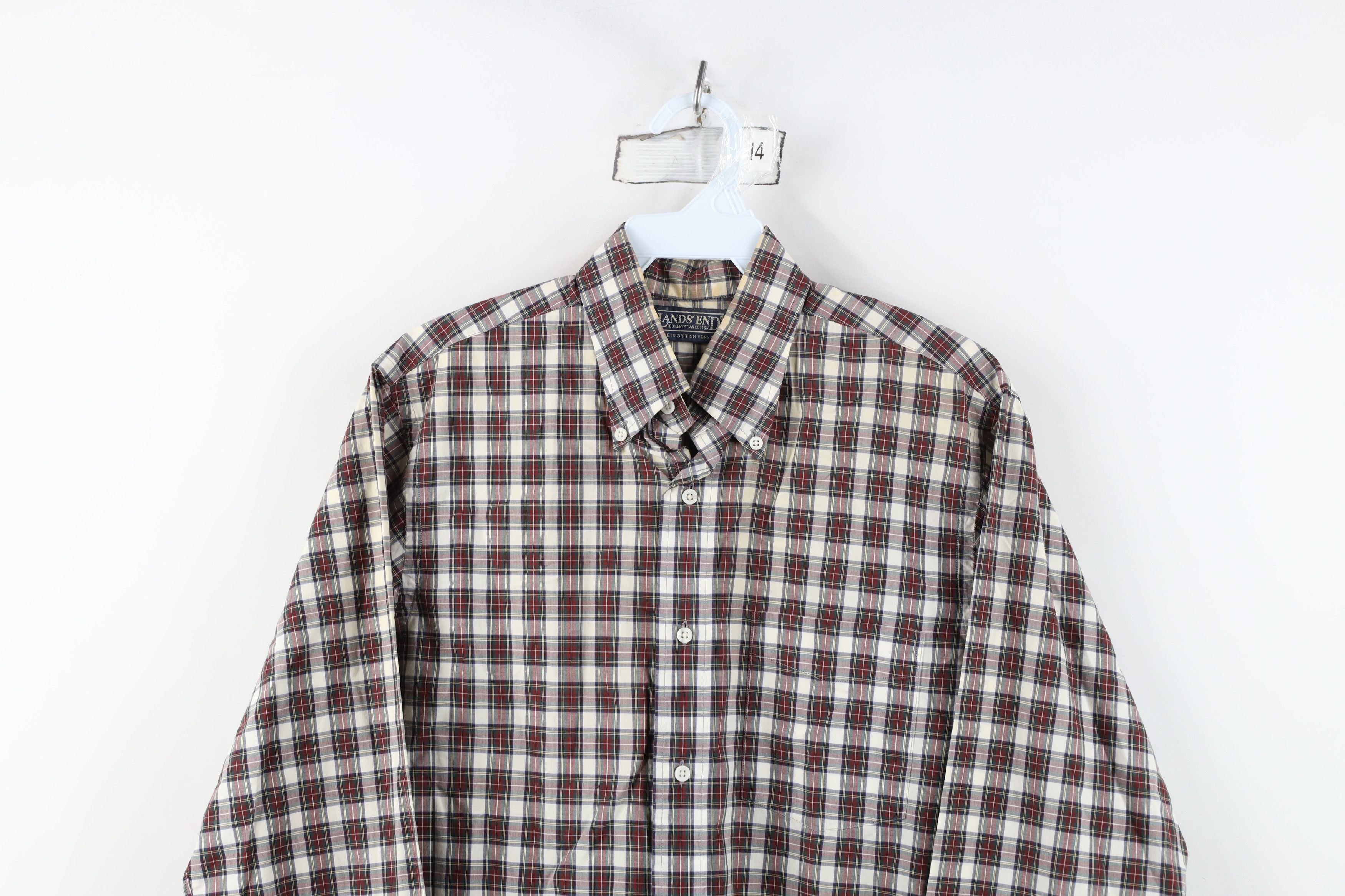 Lands' End Vintage 70s 80s Lands End Cotton Button Down Shirt Plaid Size US S / EU 44-46 / 1 - 2 Thumbnail