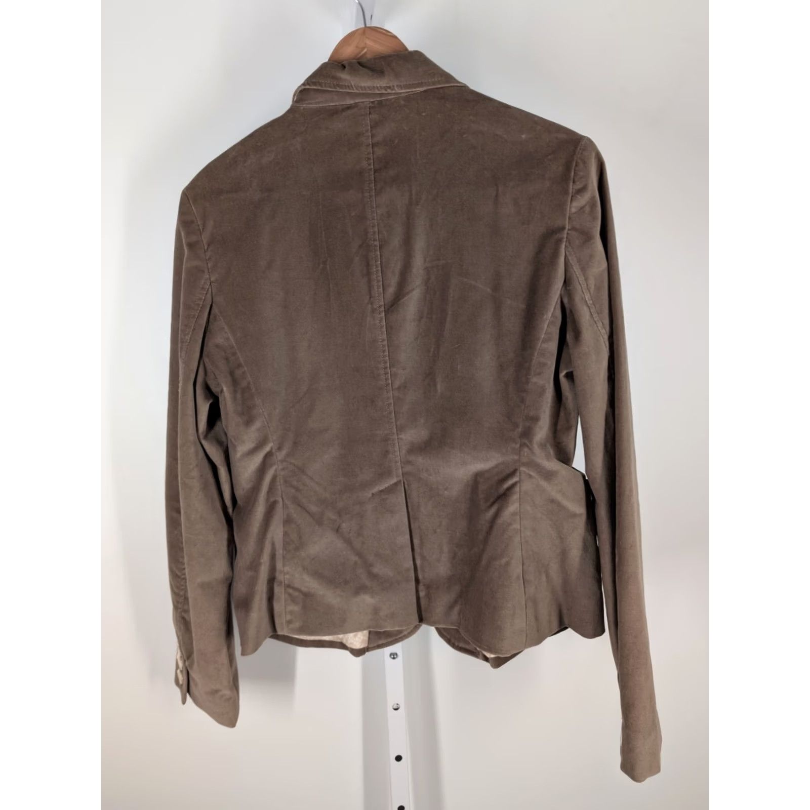 Gap VINTAGE Gap Blazer Women 12 Brown Velvet AW 2004 Y2K Mod Tux Jacket NWT 40" Sleeve Long Button 70s Conversation Size XL / US 12-14 / IT 48-50 - 3 Thumbnail