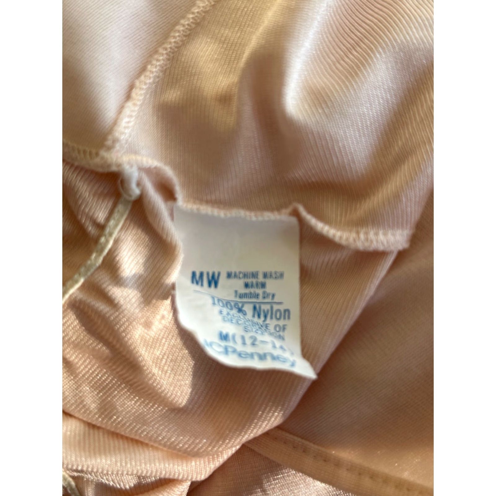 Vintage VINTAGE J C Penney Nightgown 1970s Women's Medium Beige Nylon Sleepwear Retro Collectible Size ONE SIZE - 5 Thumbnail