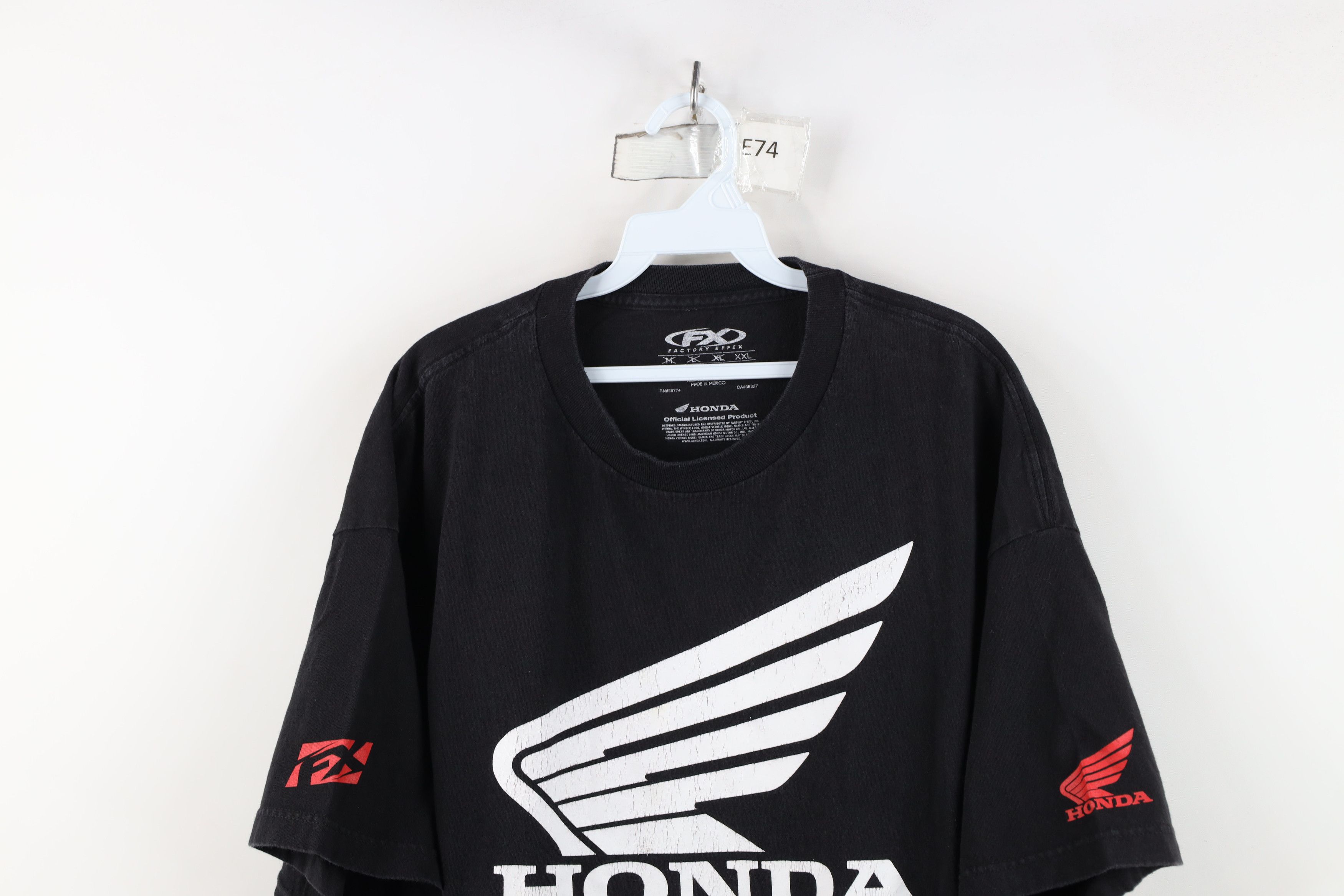 Vintage Vintage Honda Racing Spell Out Big Logo Short Sleeve T-Shirt Size US XXL / EU 58 / 5 - 2 Thumbnail