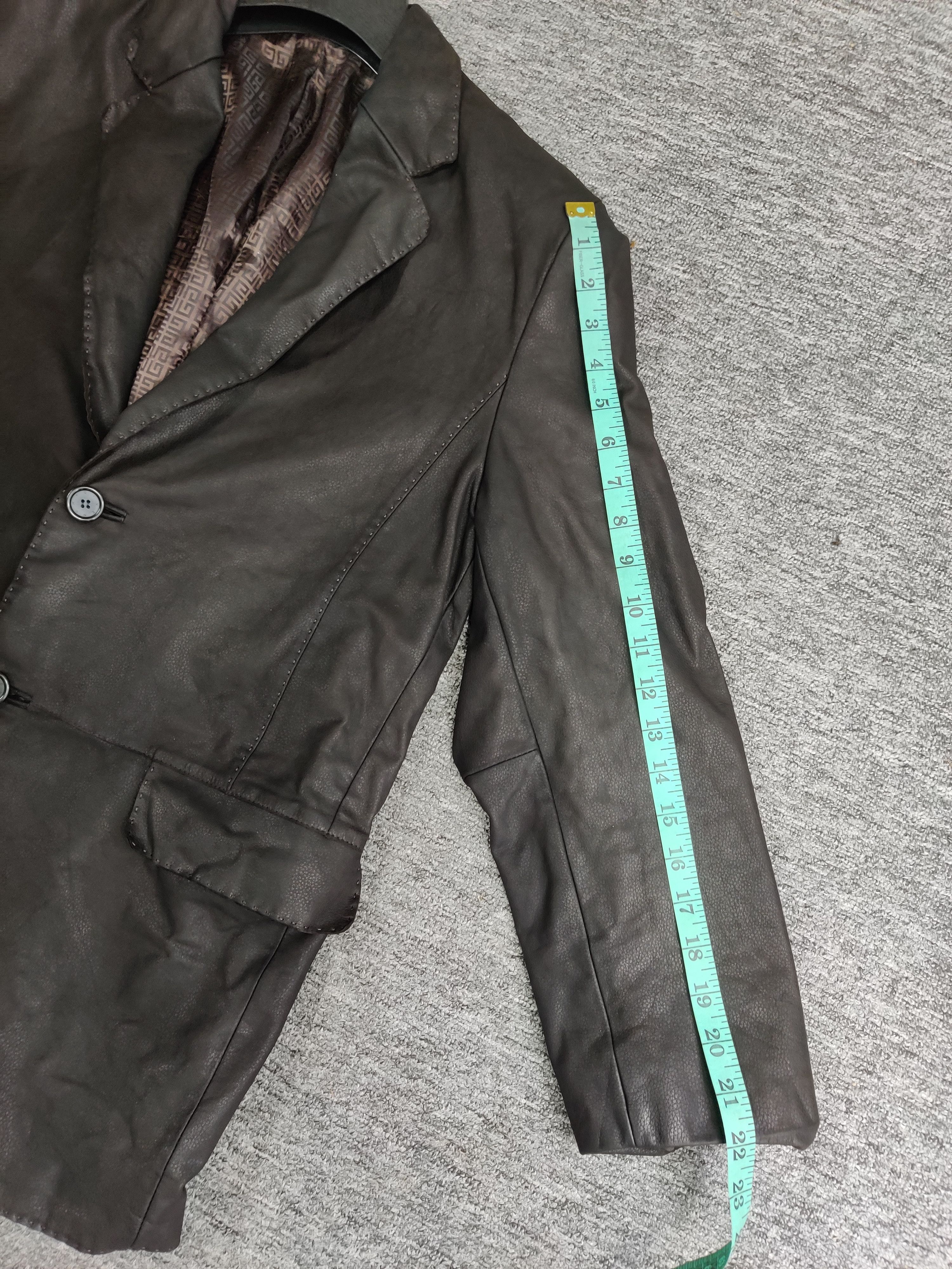Givenchy Vintage Givenchy Brown Leather Blazer Coat Jacket Size US L / EU 52-54 / 3 - 21 Thumbnail
