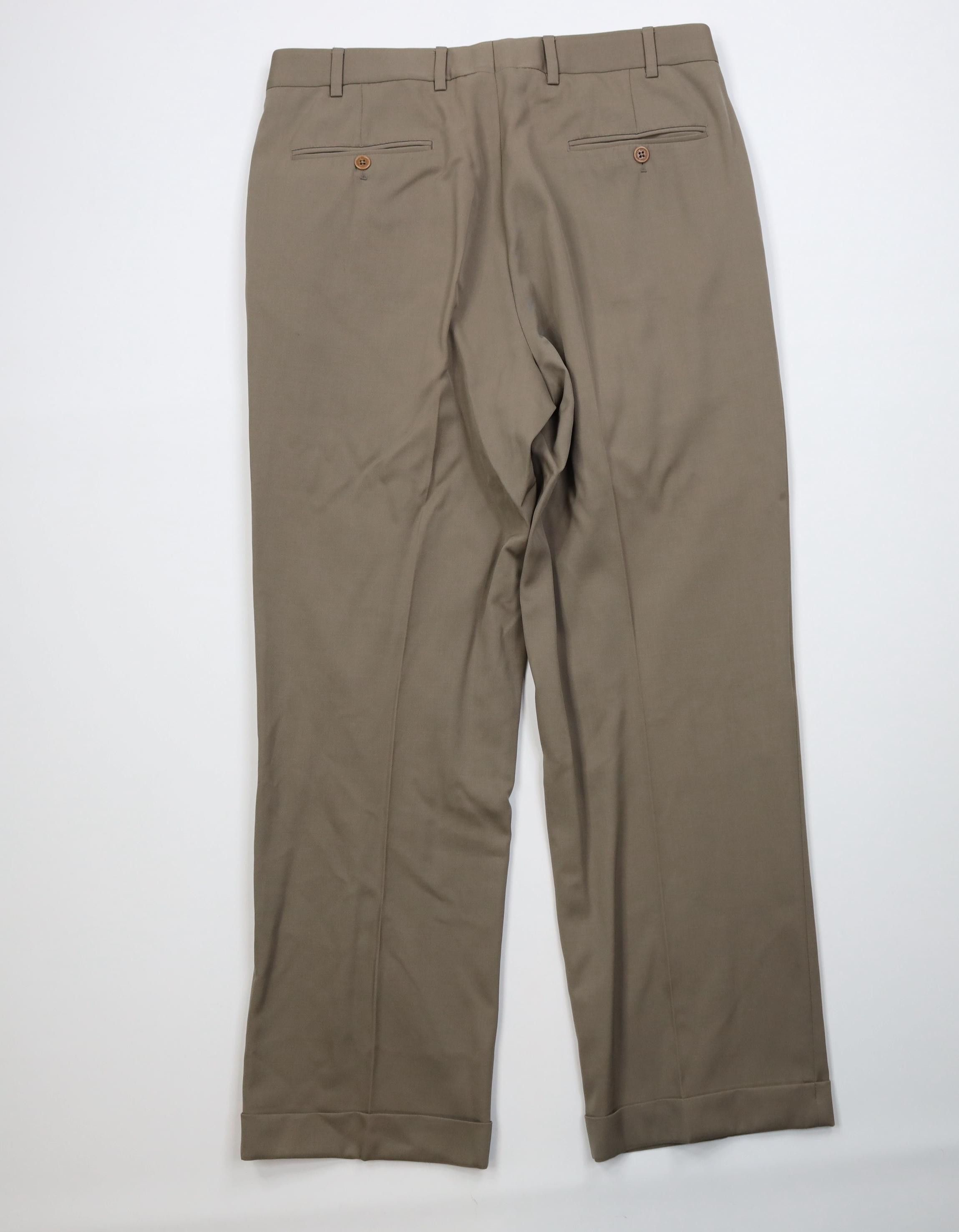 Brooks Brothers Vintage 90s Y2K Brooks Brothers Wide Leg Chino Pants Brown Size US 34 / EU 50 - 9 Thumbnail