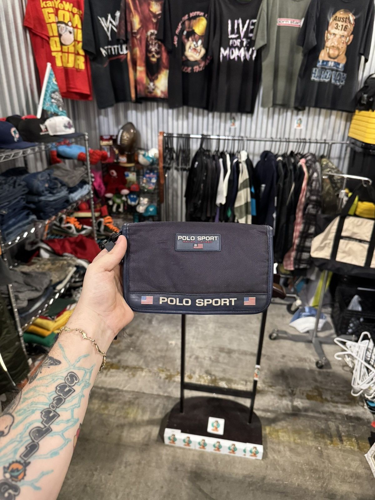 Polo Ralph Lauren × Vintage 90s Vintage Polo Sport Ralph Lauren Small Handbag Size ONE SIZE - 1 Thumbnail