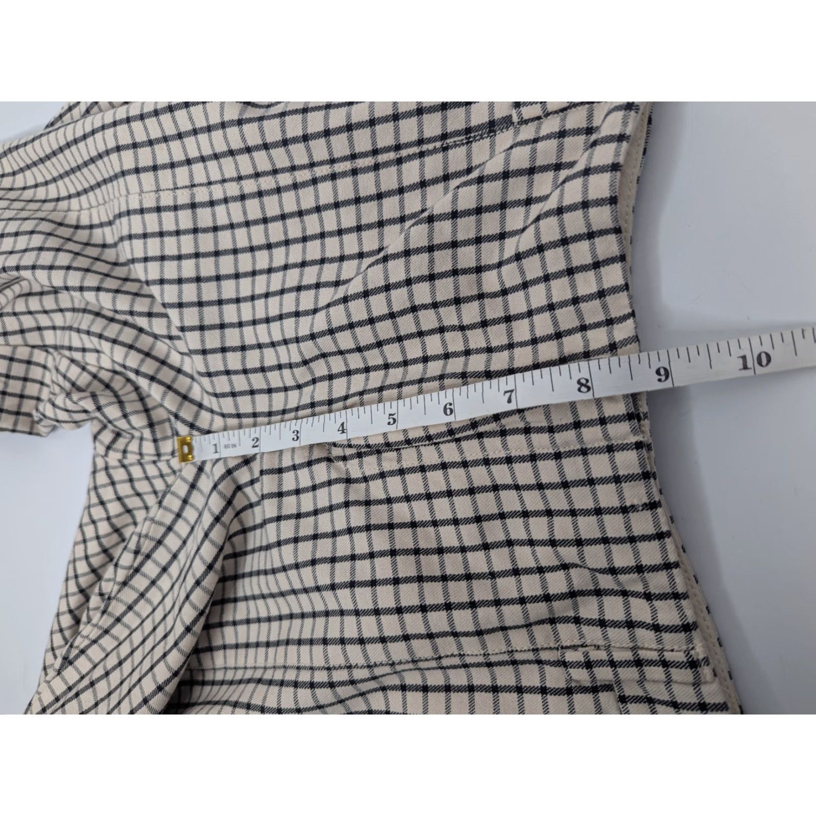 Anthropologie Anthropologie The Essential Slim Trousers Pants Checkered Plaid Women's 6 Size 30" / US 8 / IT 44 - 5 Thumbnail