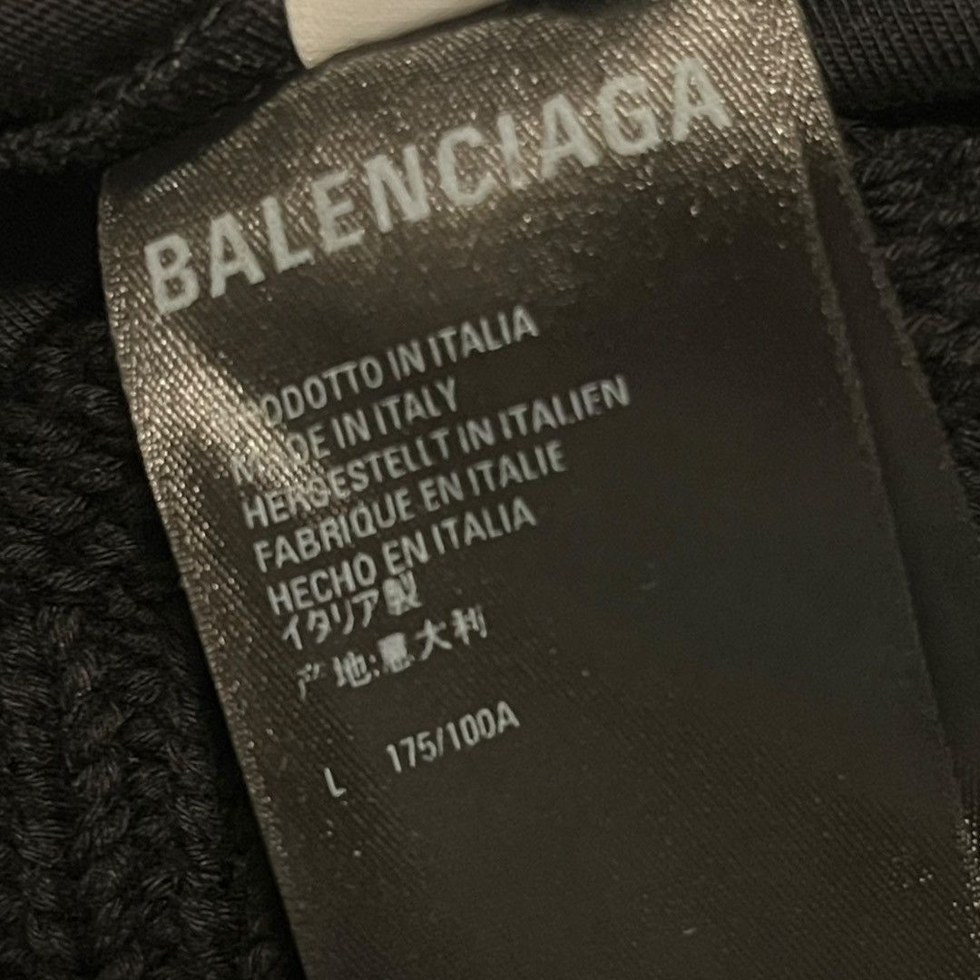 Balenciaga Balenciaga Political Campaign Destroyed Knit Hoodie Size US L / EU 52-54 / 3 - 6 Thumbnail