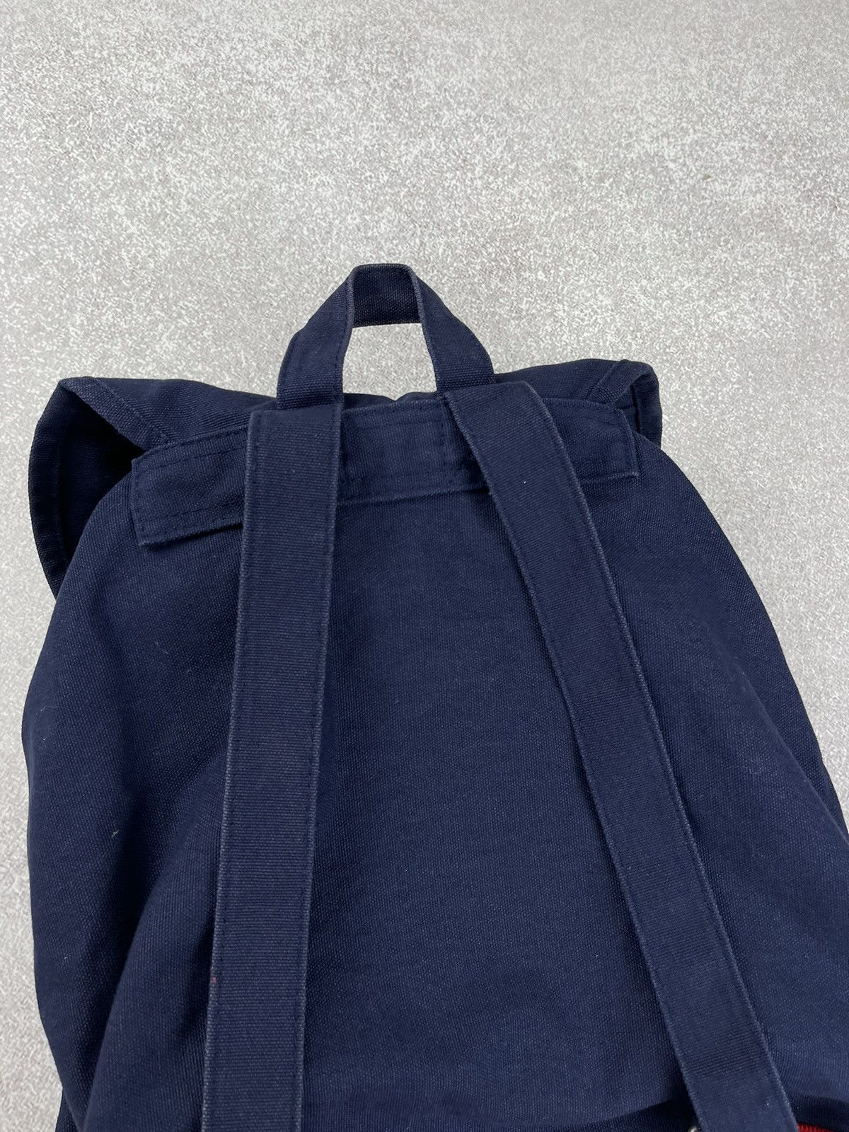 Tommy Hilfiger × Vintage Vintage Tommy Hilfiger Flag Canvas Backpack OS Size ONE SIZE - 8 Thumbnail