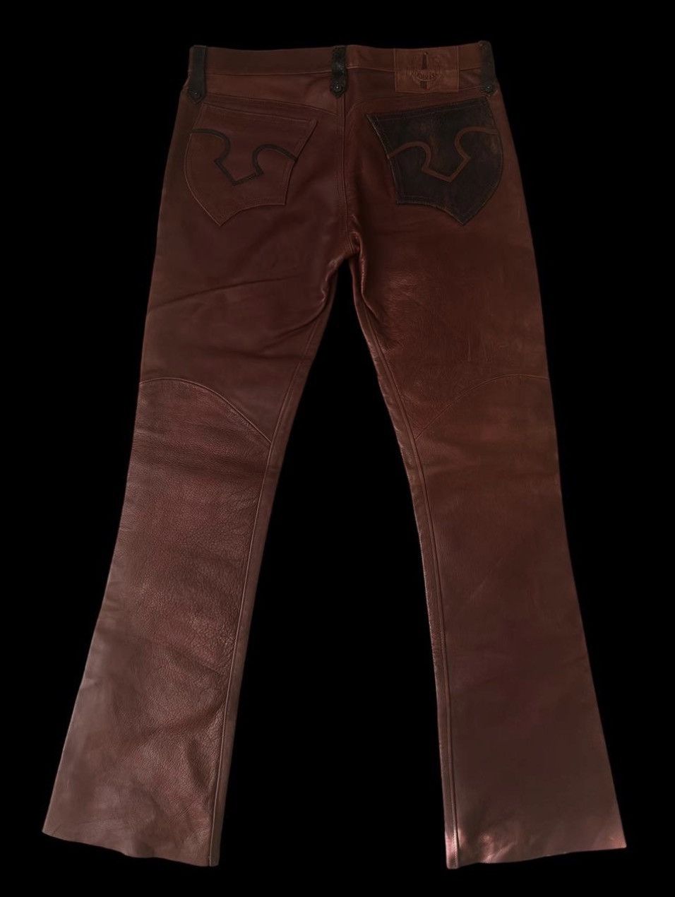Obelisk **Sold** Obelisk Burgundy Vintage Horse hide Leather Pants Size US 28 / EU 44 - 2 Thumbnail