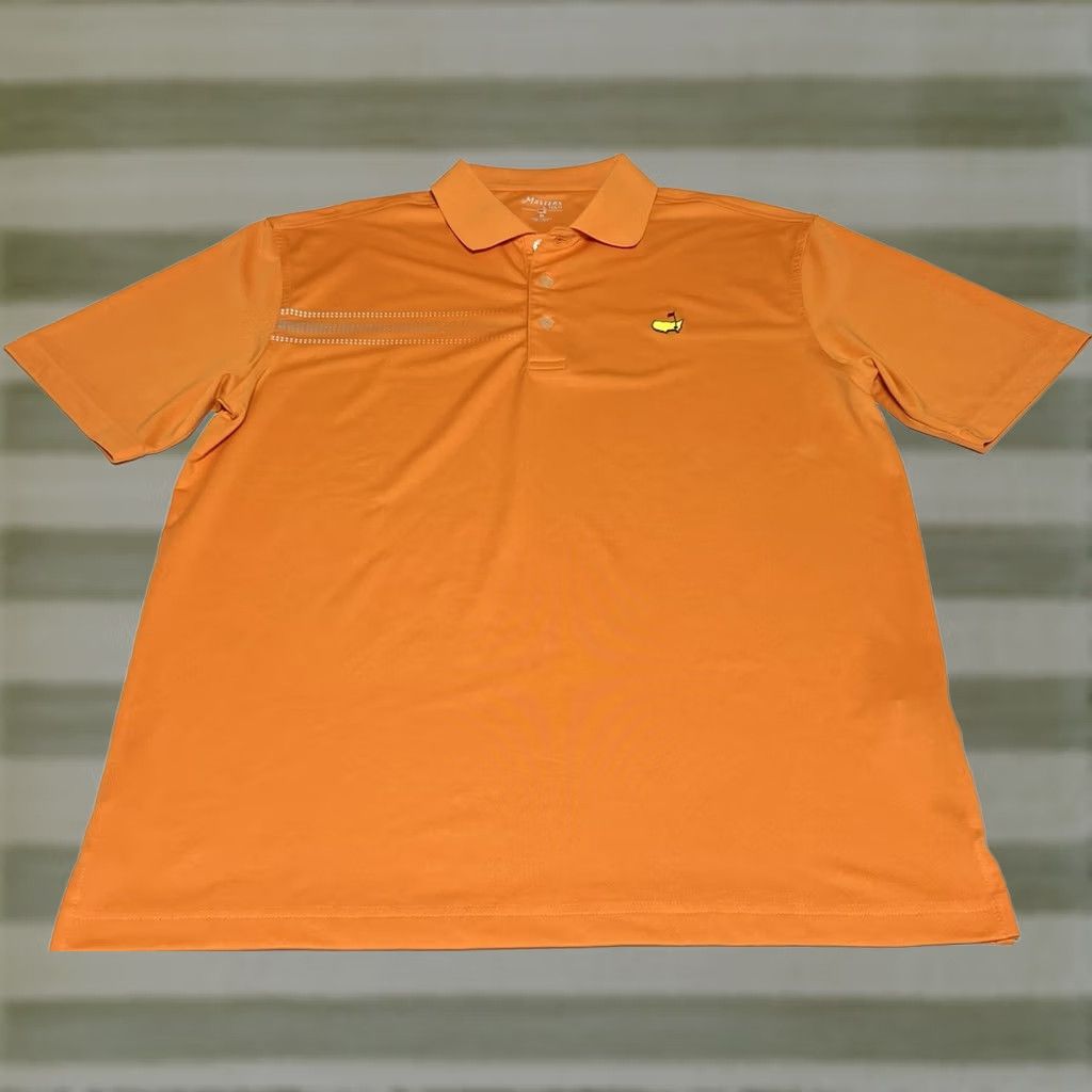 Vintage Masters Tech Polo Shirt Men Medium Orange Stretch Performance Golf Size US M / EU 48-50 / 2 - 1 Thumbnail
