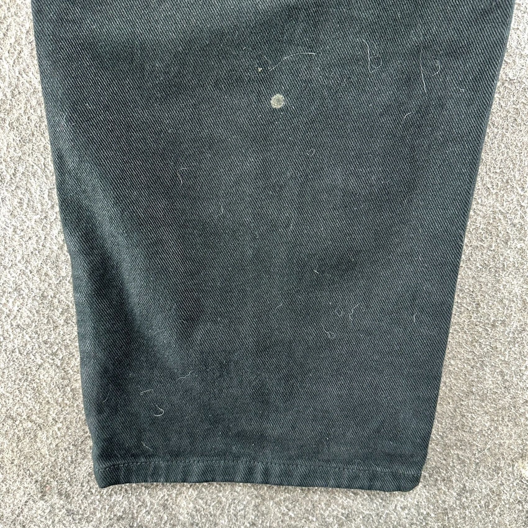 Calvin Klein VINTAGE Calvin Klein Jeans Mens 36x32 Black Relaxed Straight Dark Wash Distressed 5-Pocket Denim Jeans Baggy Y2K Mens Size US 36 / EU 52 - 4 Thumbnail