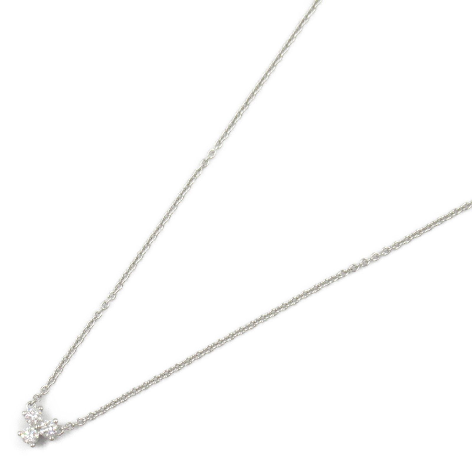 Tiffany & Co. Tiffany & Co Tiffany & Co. Aria Pt950 Diamond Necklace Metal Necklace Size ONE SIZE - 1 Thumbnail