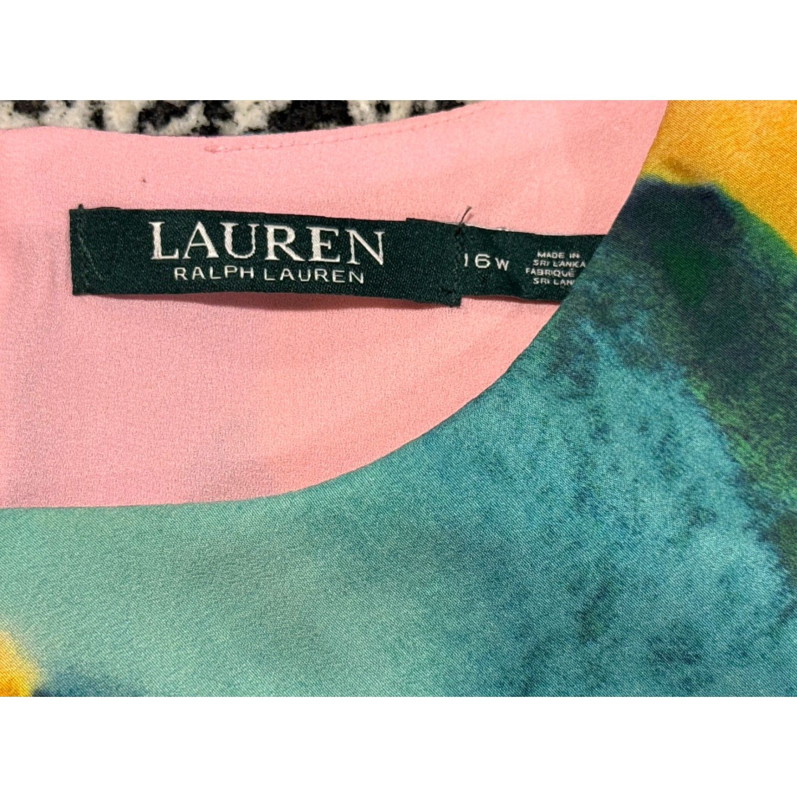 Ralph Lauren Lauren Ralph Lauren Dress 16W Multicolor Floral Print Sleeveless Shift Drape Mini Womens Size XXL / US 16-18 / IT 52-54 - 4 Thumbnail
