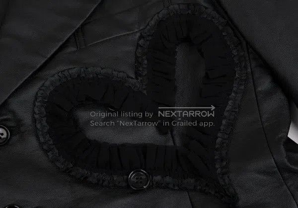 Comme des Garcons Comme des Garcons Black vintage lace heart leather top Size S / US 4 / IT 40 - 5 Thumbnail