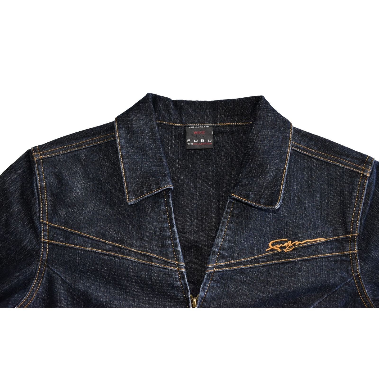 Fubu FUBU Denim Long Sleeve Collared Vintage Y2K Jumpsuit 11/12 Size 34" / US 12 / IT 48 - 3 Thumbnail