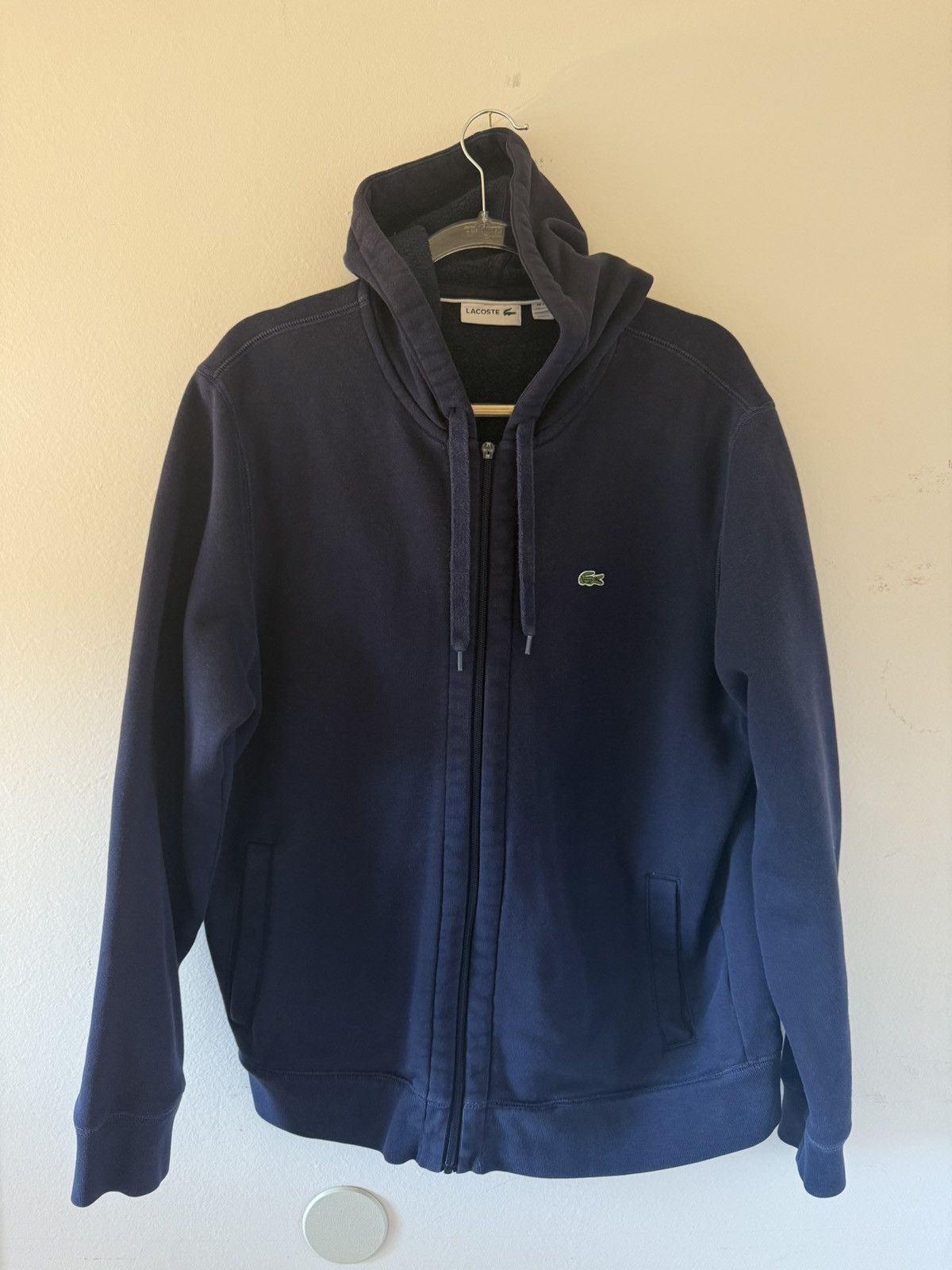 Lacoste Lacoste Navy Blue Zip-Up Fleece Hoodie Size US XXL / EU 58 / 5 - 1 Thumbnail