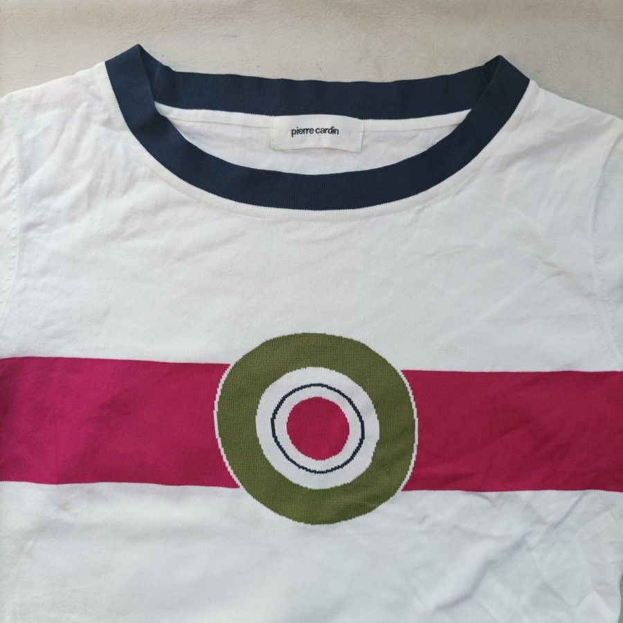 Pierre Cardin 90s pierre cardin knit multicolour pattern tshirt Size M / US 6-8 / IT 42-44 - 2 Thumbnail