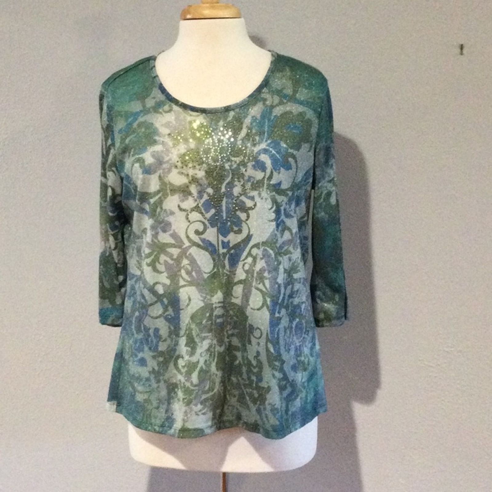 Other Christopher & Banks Semi Sheer Pullover Blouse Sz XL Size XL / US 12-14 / IT 48-50 - 1 Thumbnail