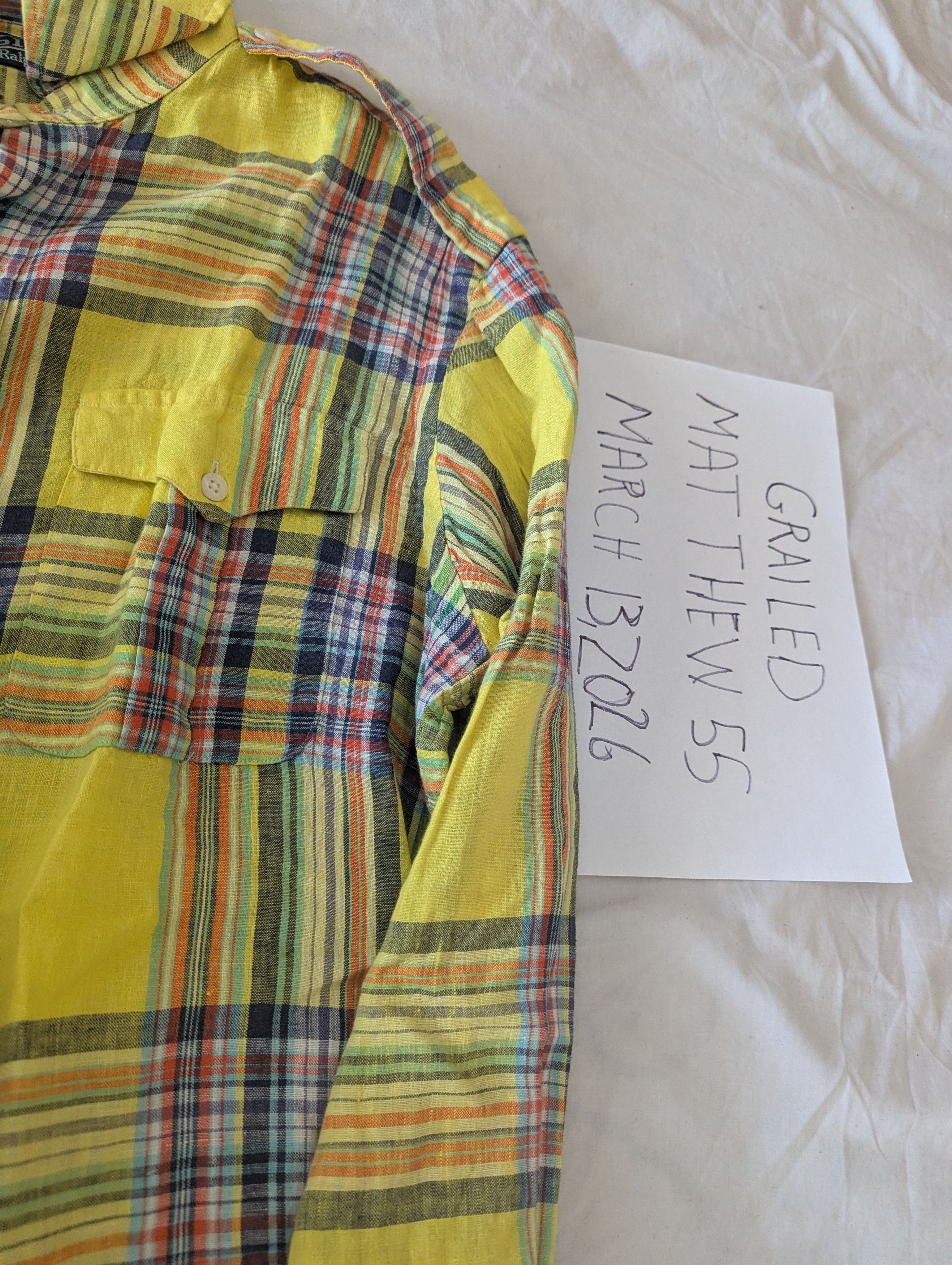 Polo Ralph Lauren Linen beautiful Safari shirt Size US L / EU 52-54 / 3 - 3 Thumbnail