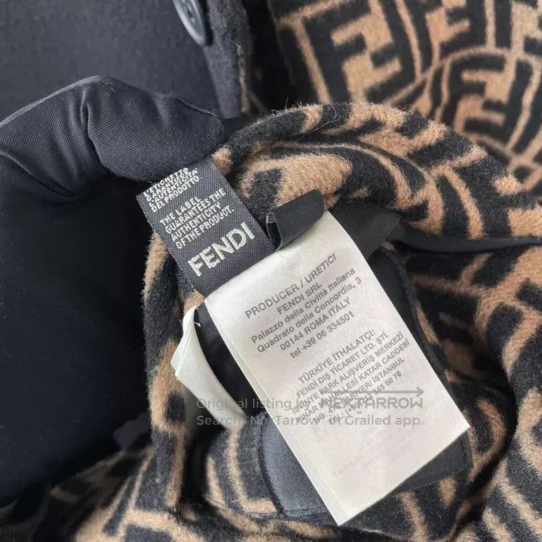 Fendi Fendi Double-Sided Monogram Wool Coat, Black Size US M / EU 48-50 / 2 - 4 Thumbnail