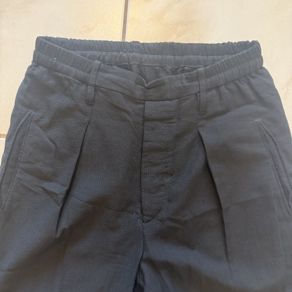Lemaire Lemaire Seersucker Elasticated Pleated Trouser Size US 34 / EU 50 - 2 Thumbnail