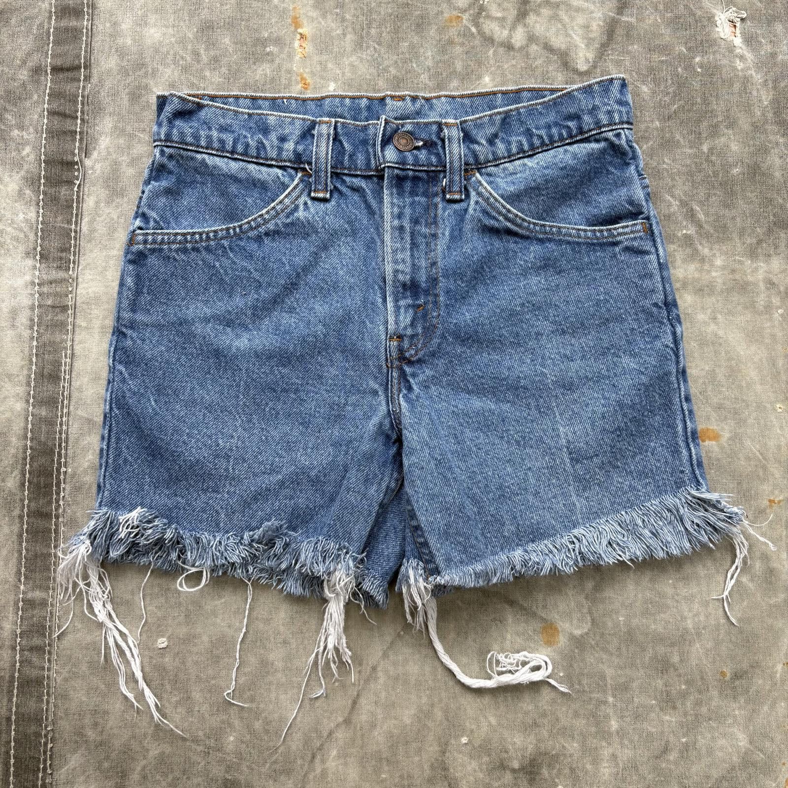 Levi's Vintage 80s Levi’s Orange Tab Cut Off Frayed Denim Shorts Size 28" / US 6 / IT 42 - 1 Thumbnail