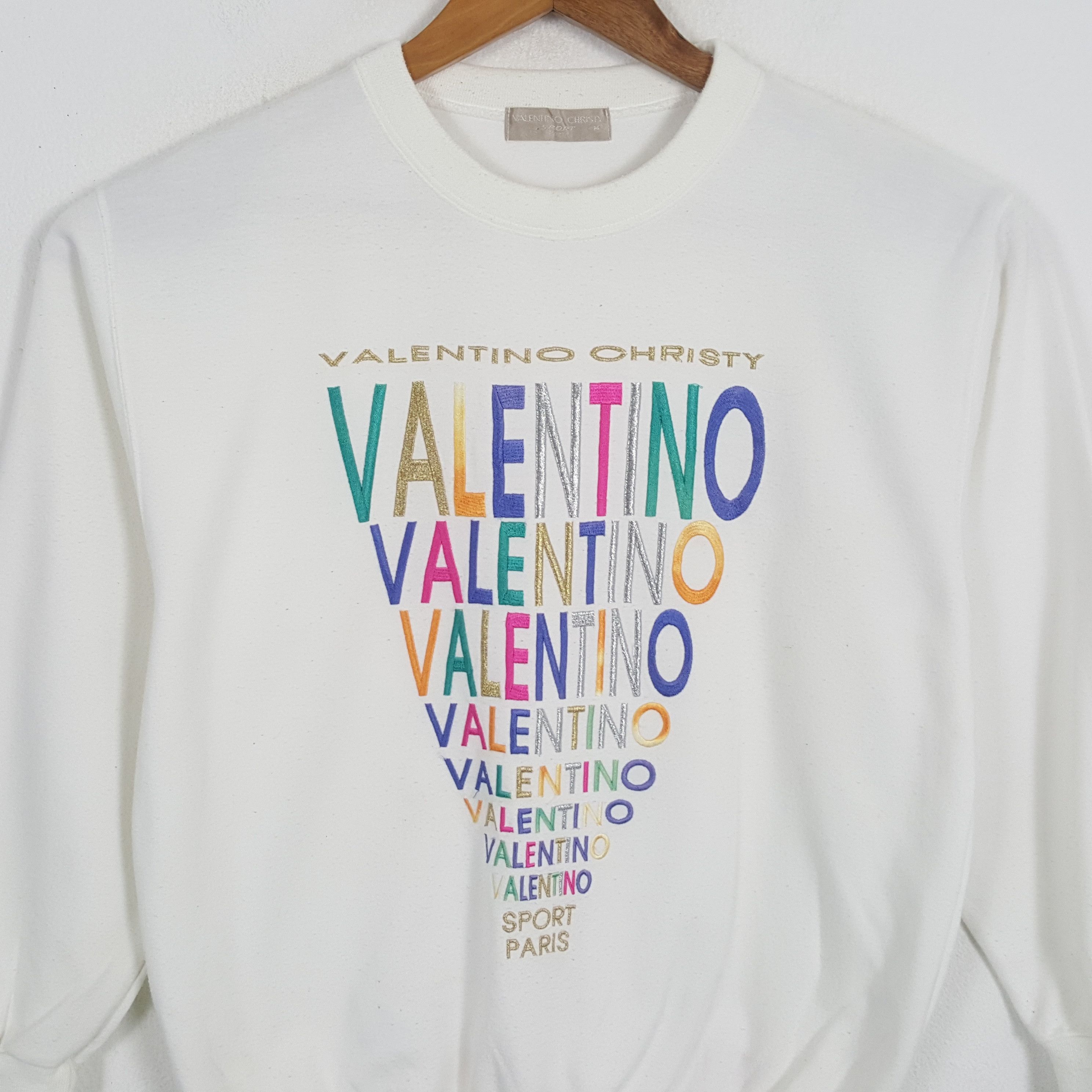 Valentino × Vintage Vintage VALENTINO CHRISTY Italian Fashion Brand Sweatshirst Size US M / EU 48-50 / 2 - 2 Thumbnail