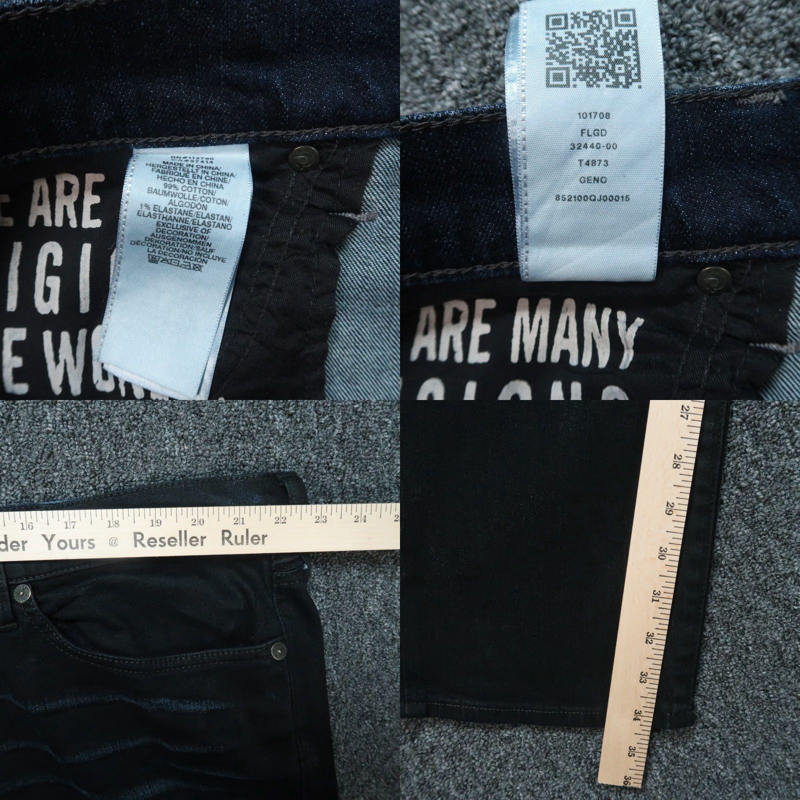True Religion True Religion Jeans Blue Geno 44x34 Relaxed Slim Moto No Flap Dark Wash Mens Size US 44 / EU 60 - 8 Thumbnail