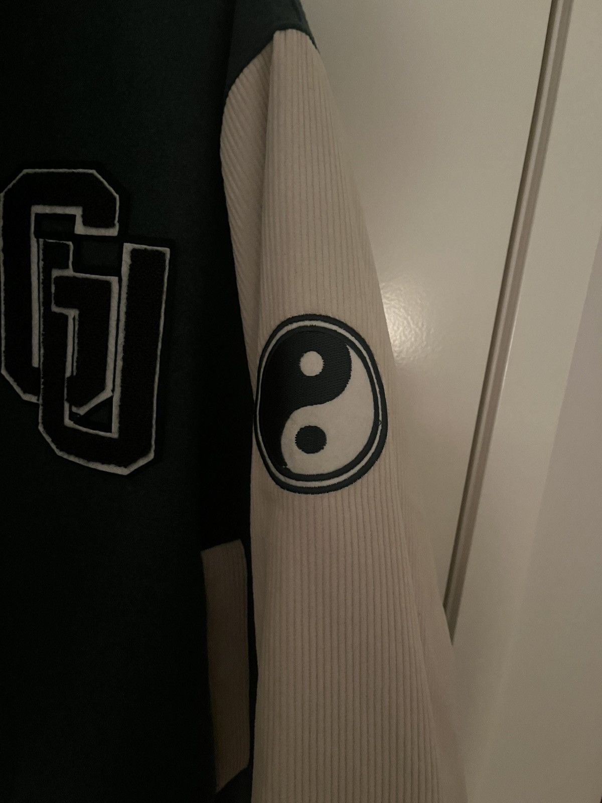Other green/beige peace varsity jacket Size US M / EU 48-50 / 2 - 5 Thumbnail