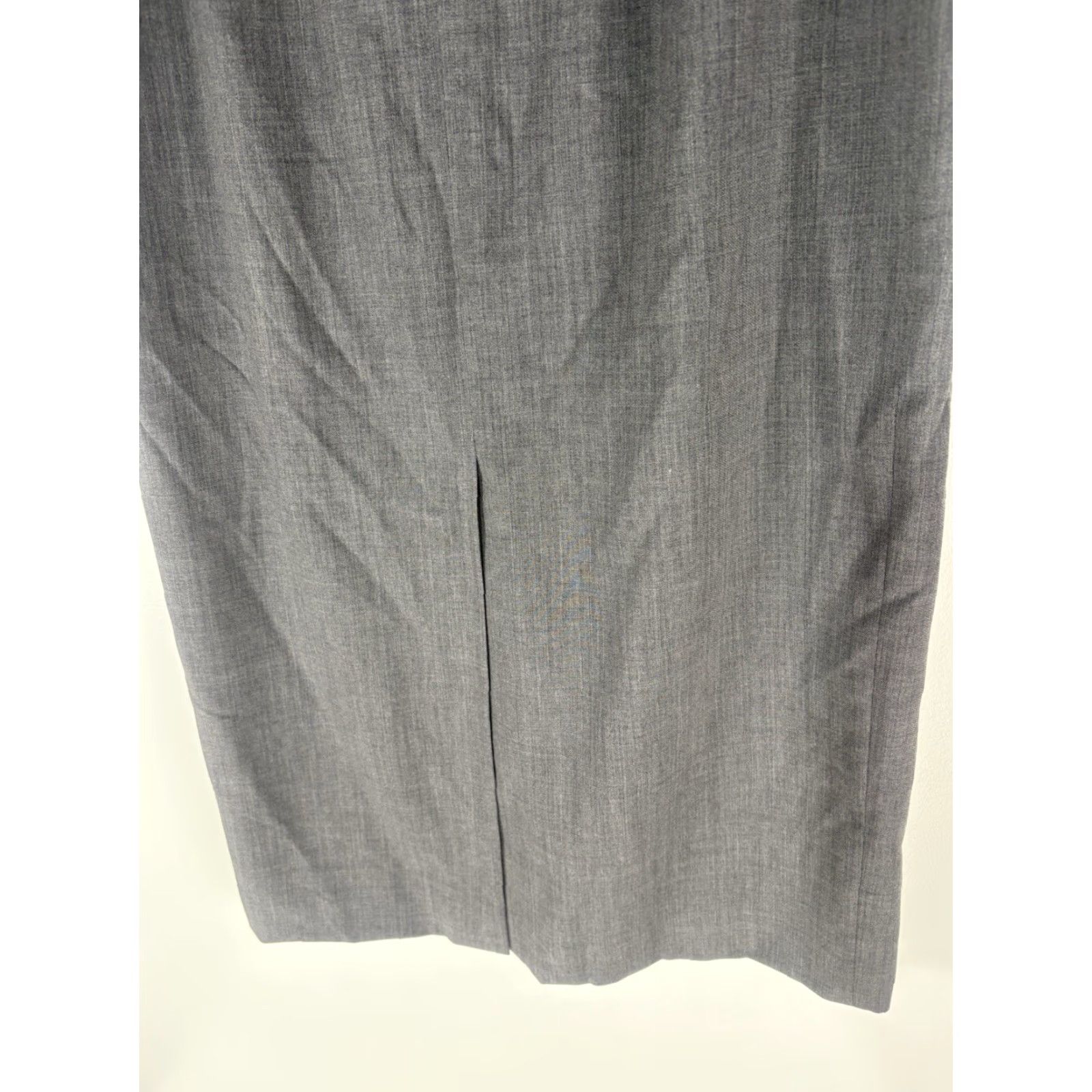 Talbots Talbots Petites Gray 100% Wool Straight Midi Skirt Women's Size 14P Size 36" / US 14 / IT 50 - 6 Thumbnail