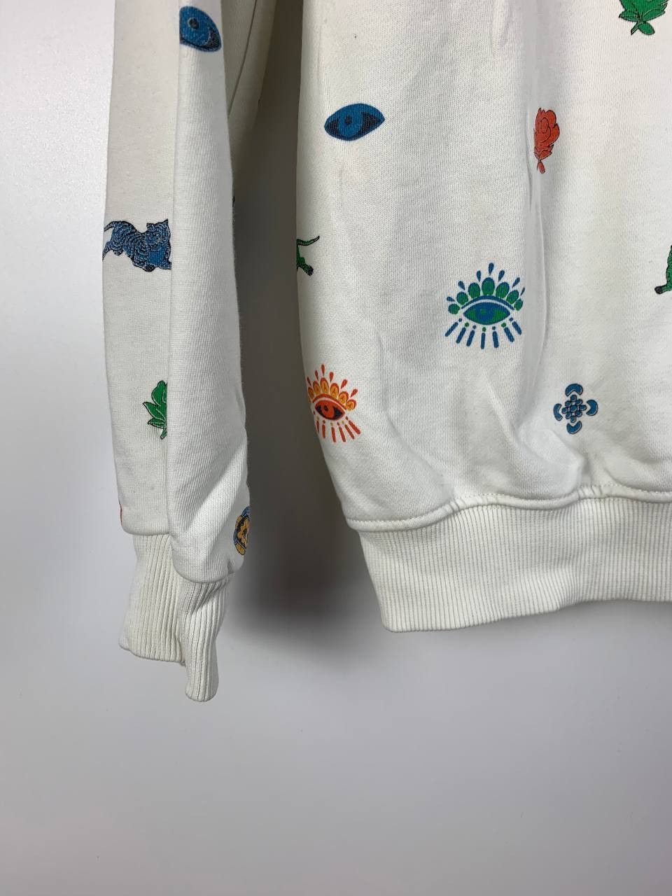 Kenzo Kenzo sweatshirt white multi cotton S Size US S / EU 44-46 / 1 - 13 Thumbnail